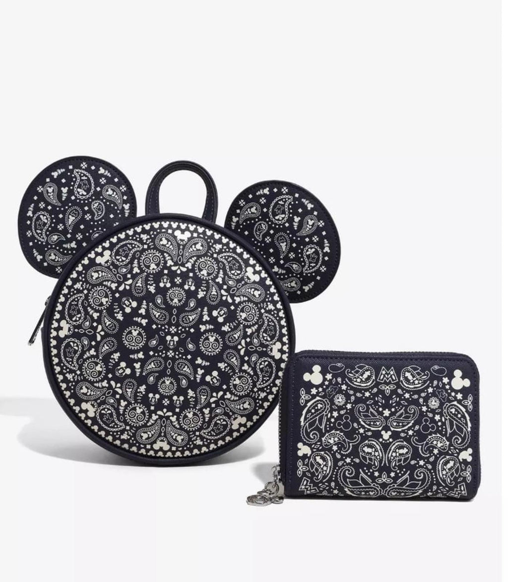 Loungefly Disney Mickey Mouse Patterned Convertible Mini Backpack NWT