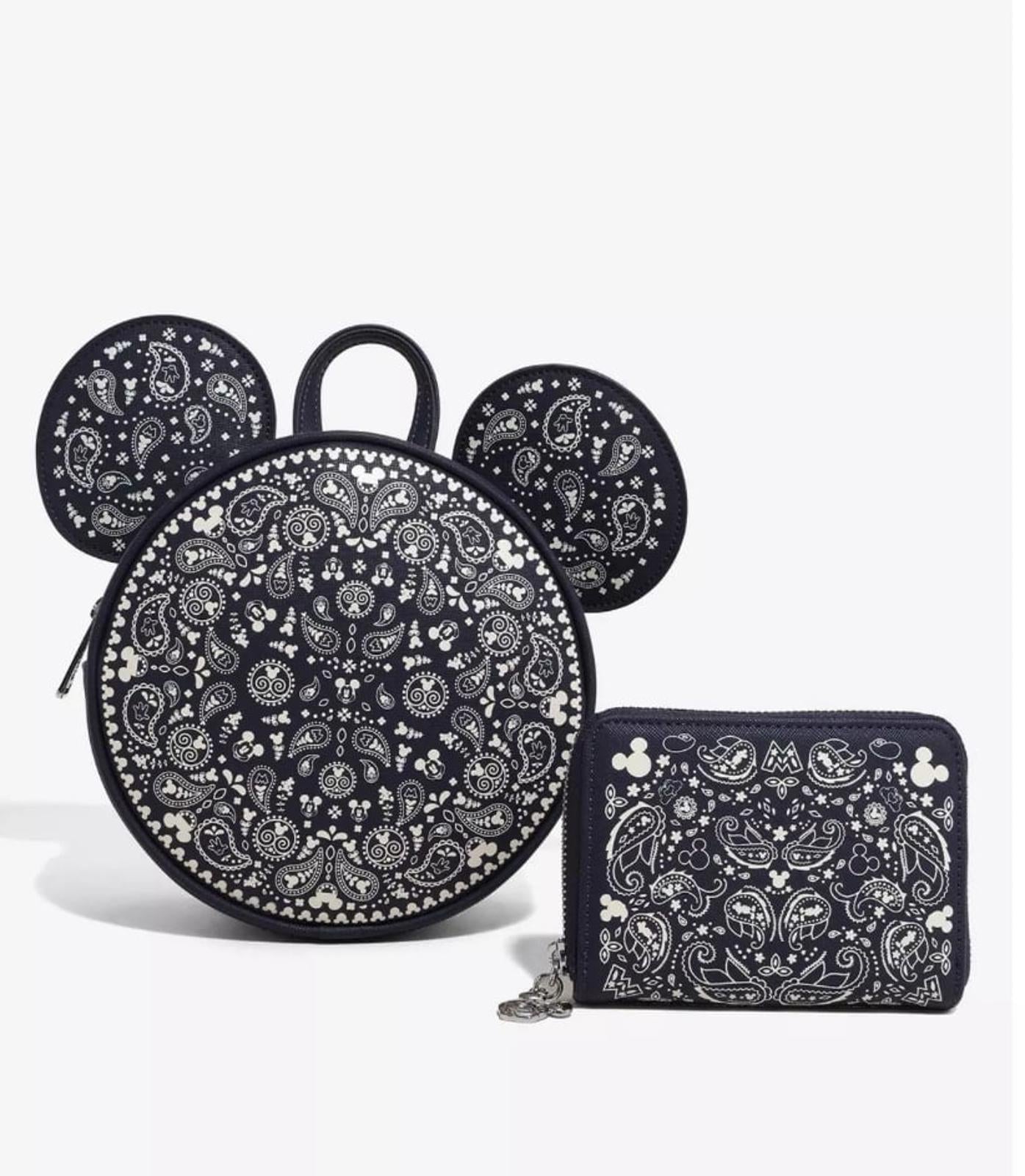 Loungefly Disney Mickey Mouse Patterned Convertible Mini Backpack NWT