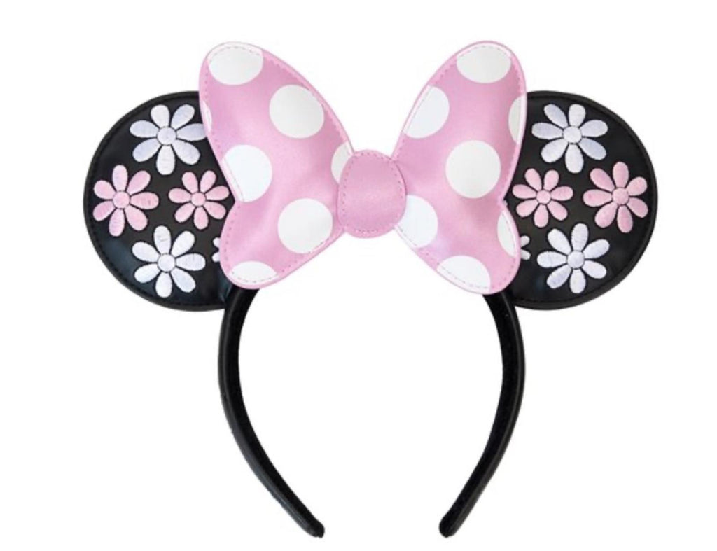 Loungefly Minnie Mouse Floral Rock the Dots Ear Headband NWT