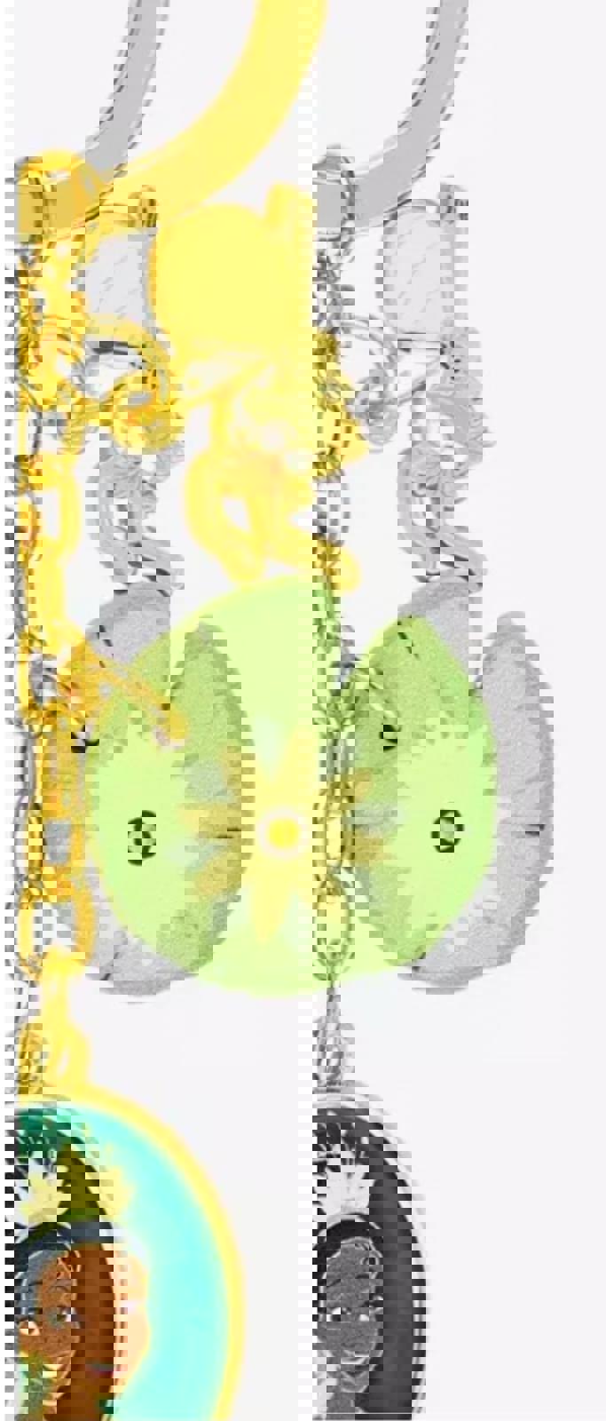 Loungefly Disney The Princess and the Frog Tiana Lily Pad Multi-Charm Keychain