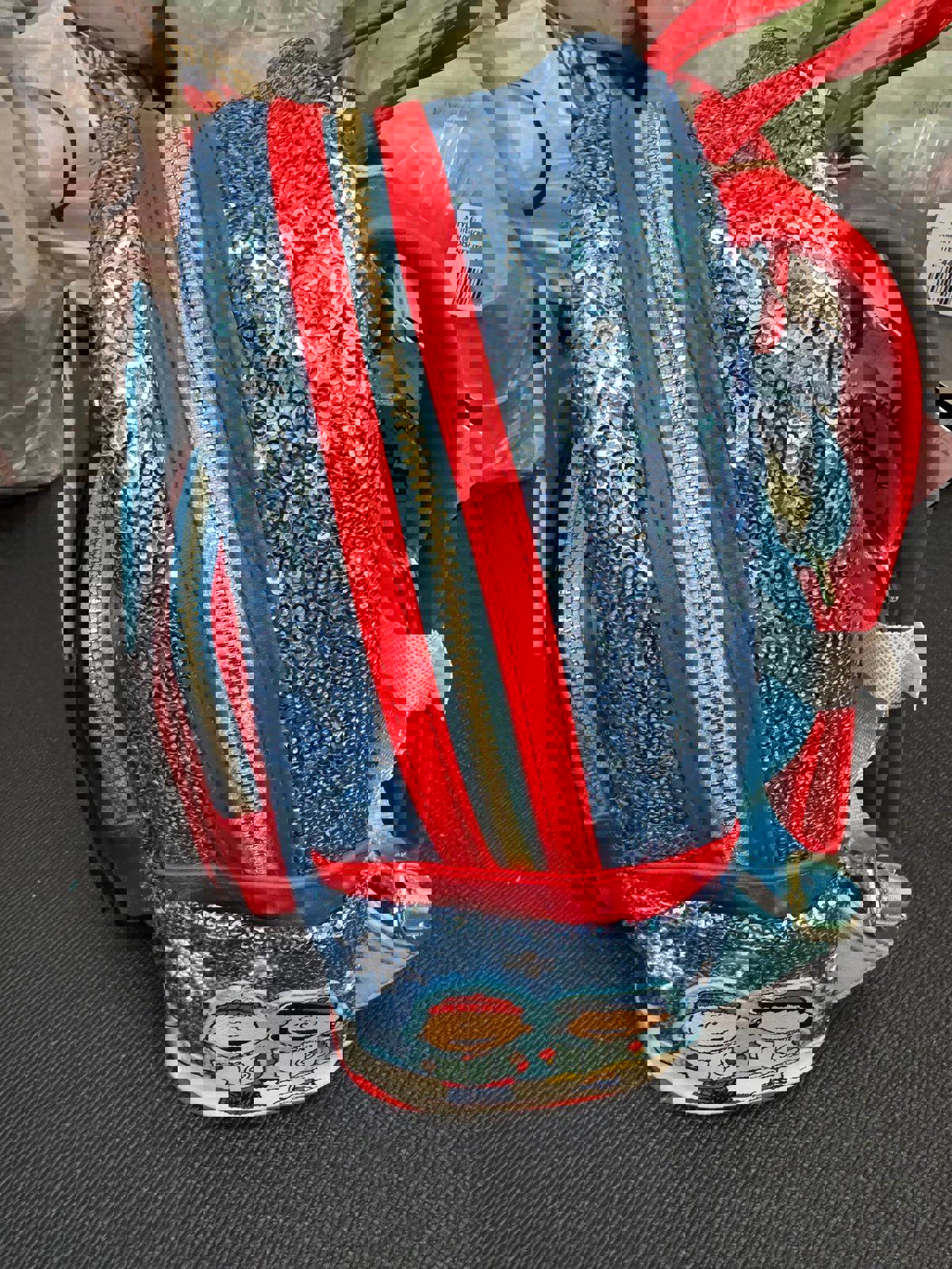 Loungefly Peanuts Snoopy Holiday Sequin Mini Backpack