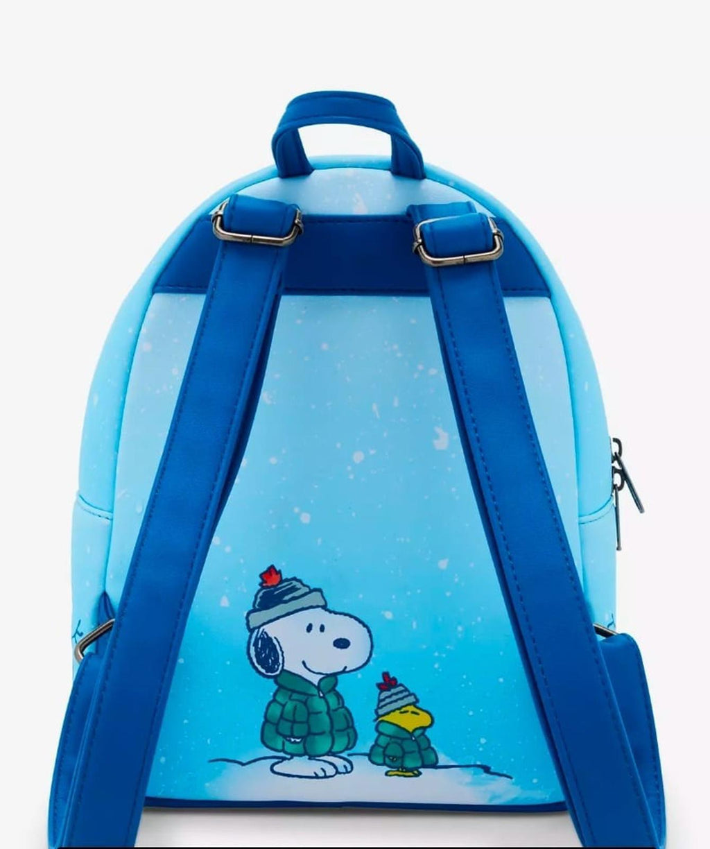 Loungefly Peanuts Snoopy & Woodstock Puffer Jackets Mini Backpack NWT