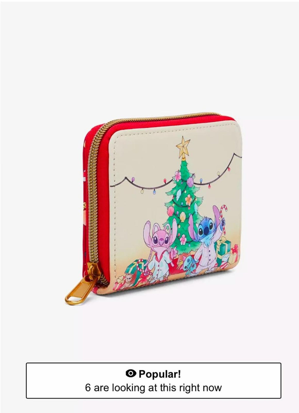 Loungefly Disney Stitch & Angel Holiday Tree Mini Backpack & WALLET SET NWT