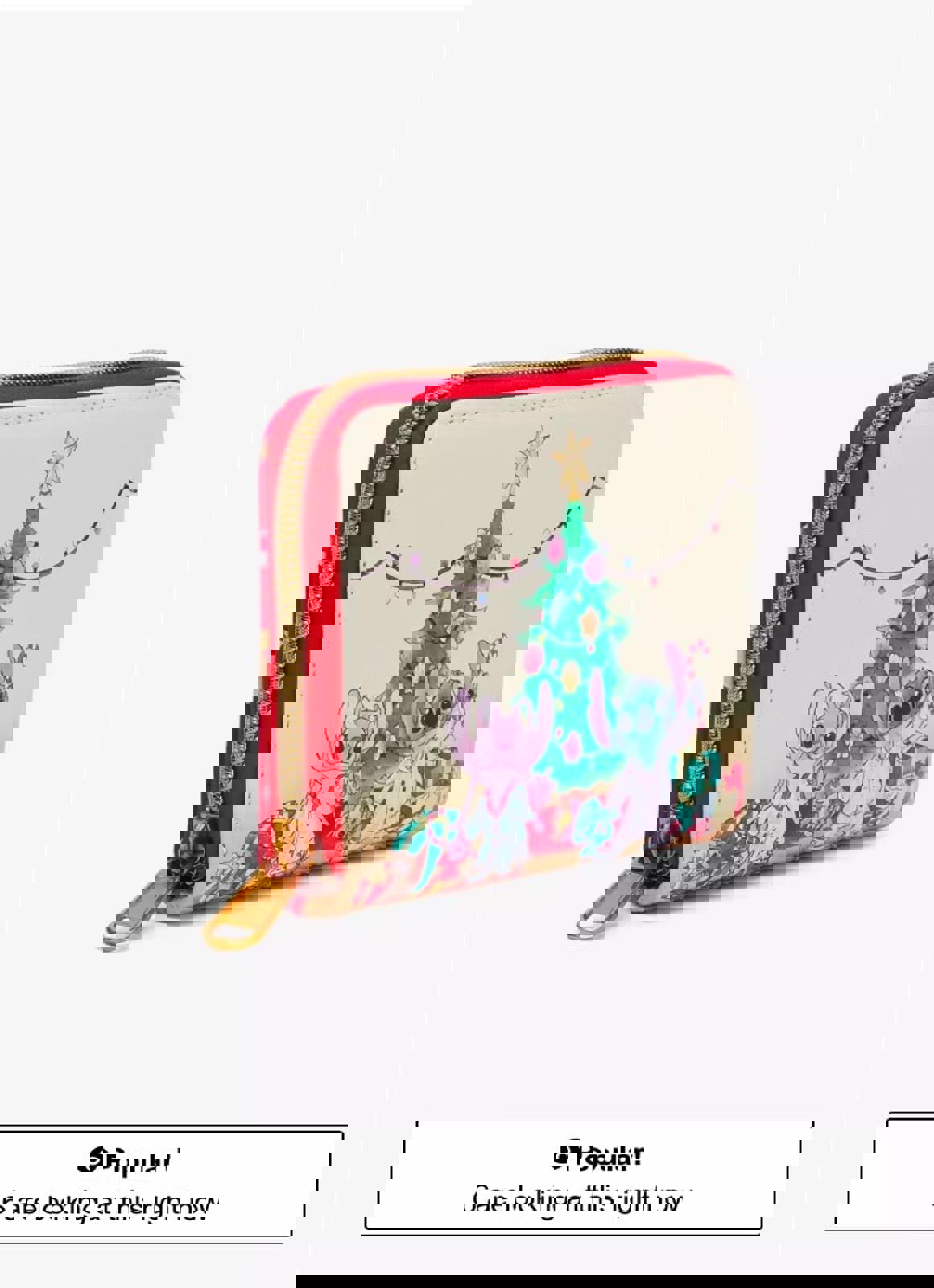 Loungefly Disney Stitch & Angel Holiday Tree Mini Backpack & WALLET SET NWT