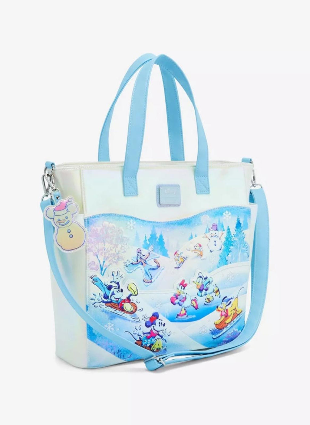Loungefly Disney Mickey Mouse And Friends Winter Wonderland Convertible Tote Bag