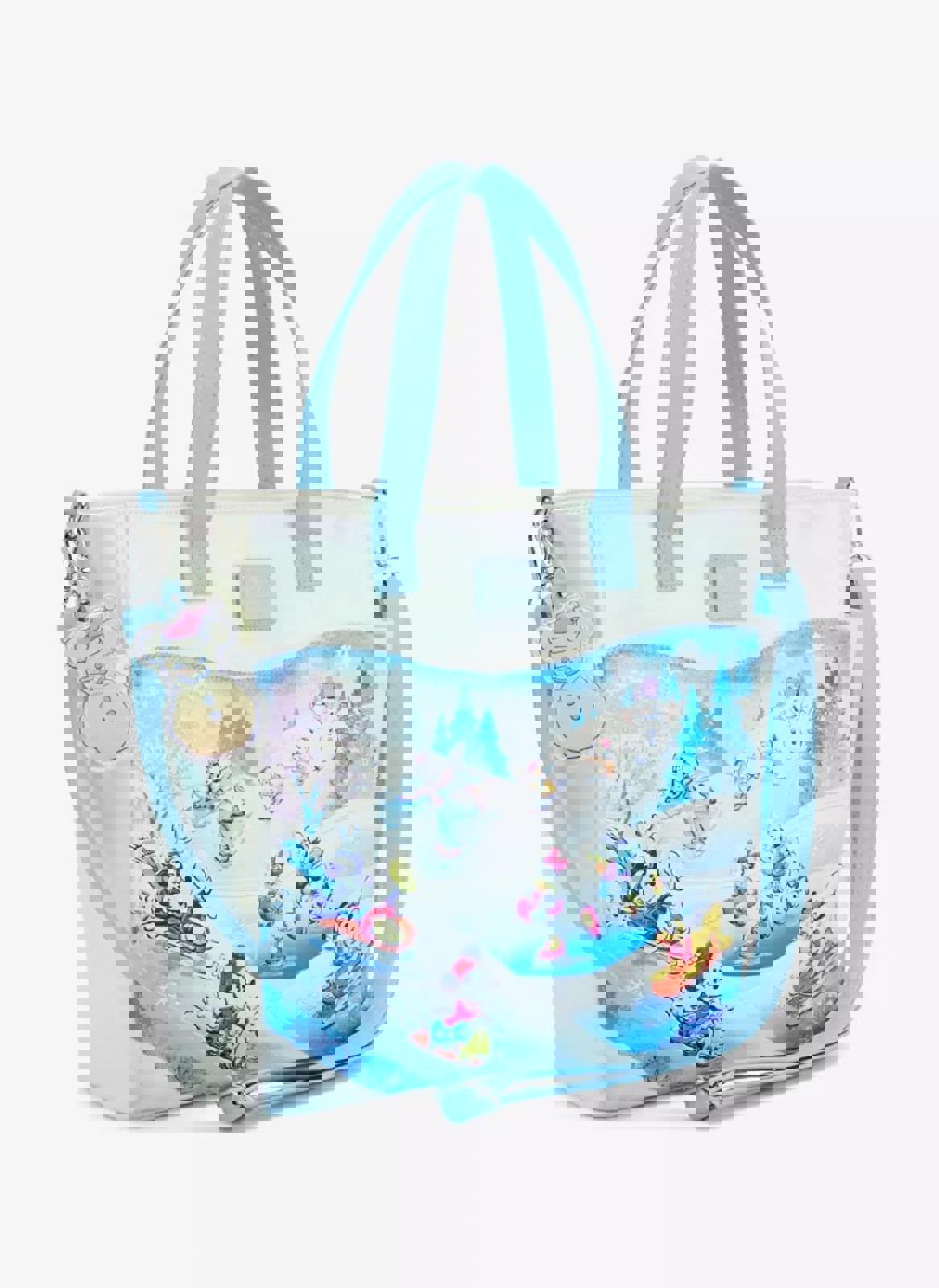 Loungefly Disney Mickey Mouse And Friends Winter Wonderland Convertible Tote Bag