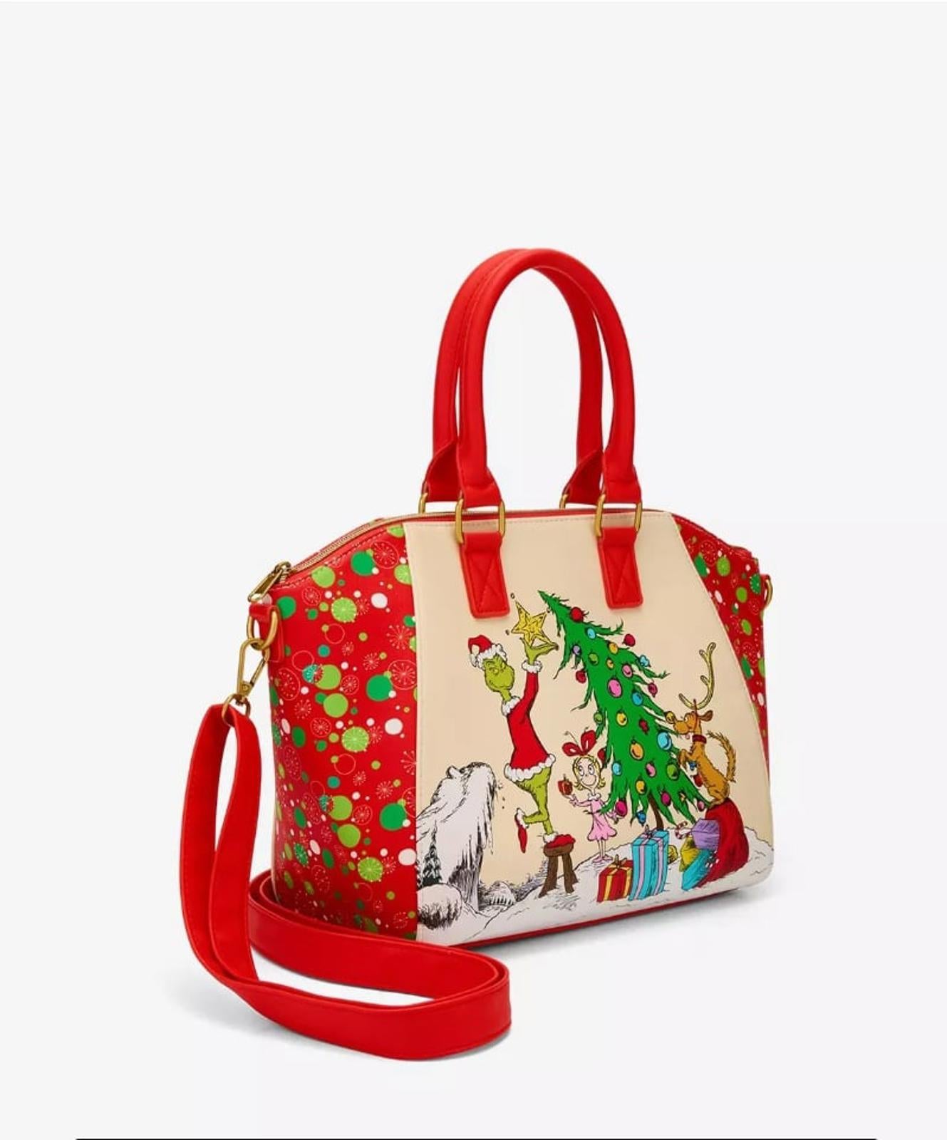 Loungefly Dr. Seuss How The Grinch Stole Christmas! Trio Tree Satchel Bag