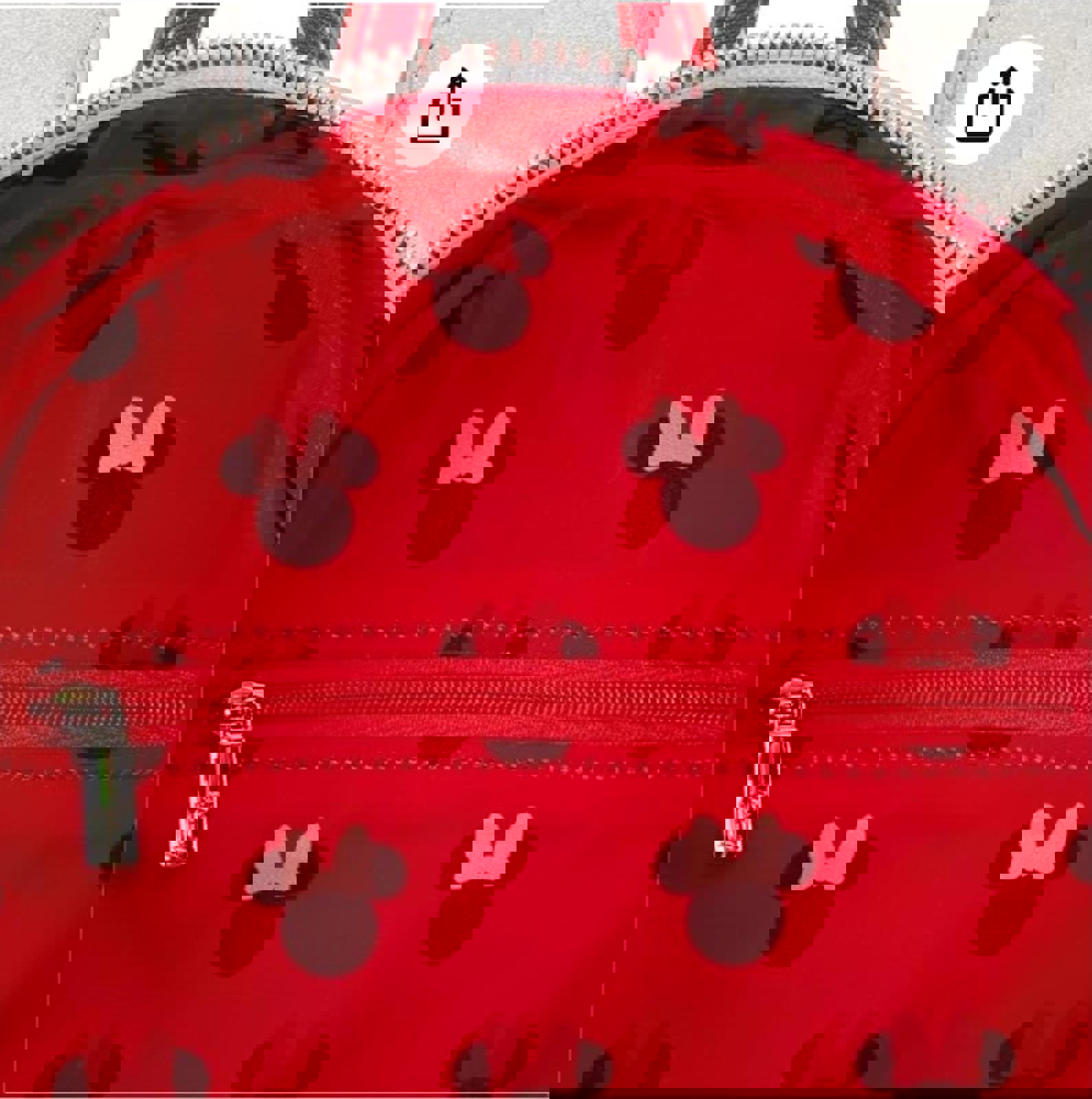 Loungefly Disney Minnie Mouse Red and Silver Mini Backpack NWT