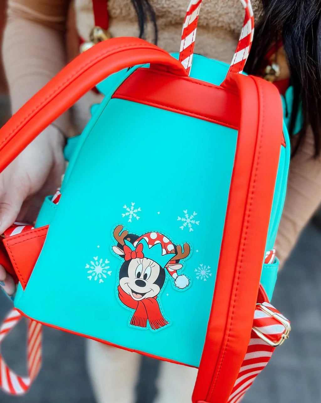 Loungefly Disney Light Up Minnie Mouse Reindeer Cosplay Mini Backpack NWT