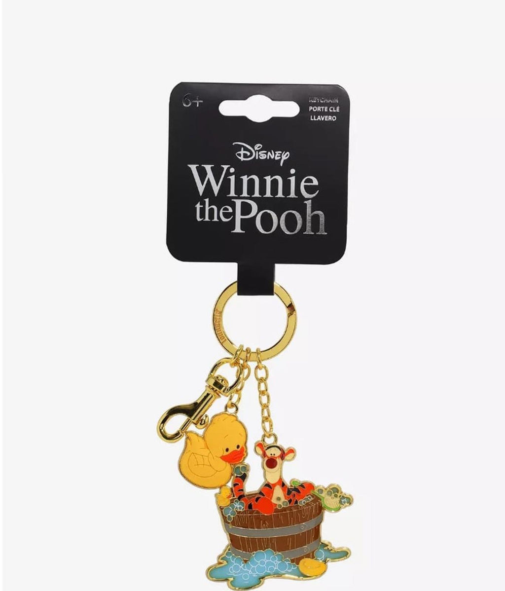 Loungefly Disney Winnie the Pooh Tigger Bathtime Multi-Charm Keychain NWT