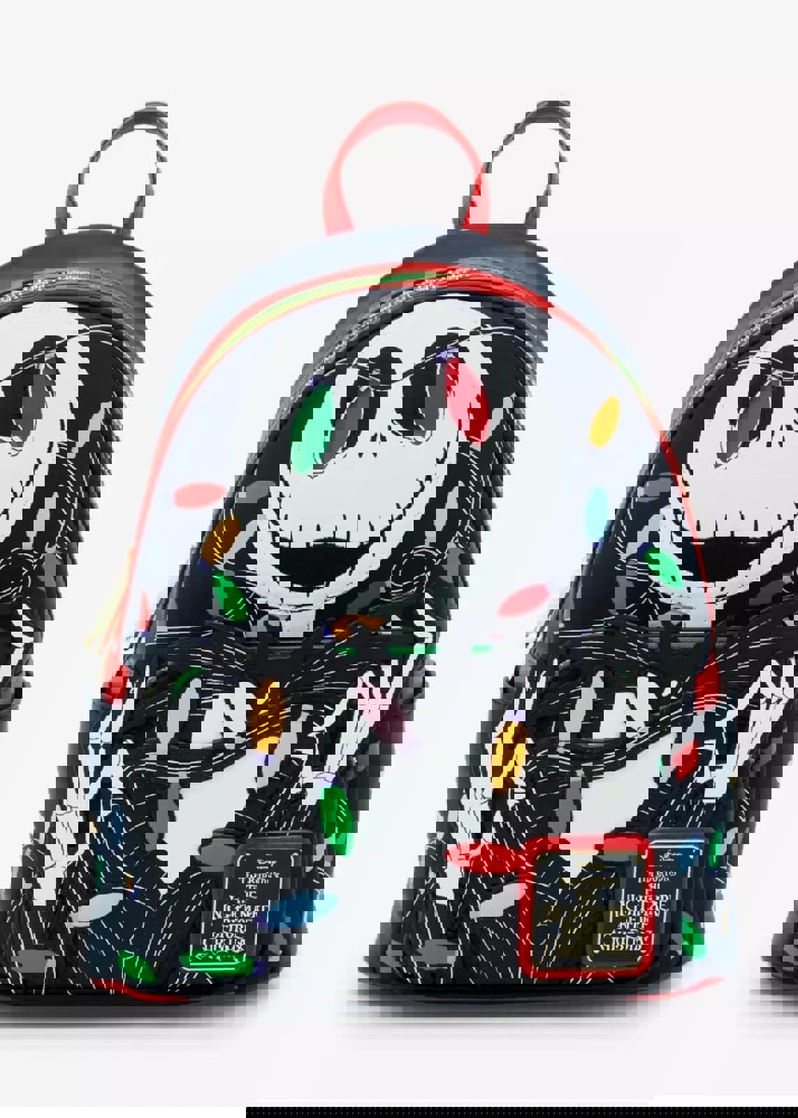 Loungefly Disney NBC Jack Skellington XMas Lights GITD LIGHT UP Mini Backpack