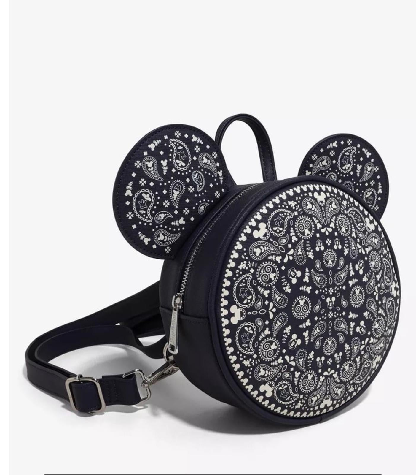 Loungefly Disney Mickey Mouse Patterned Convertible Mini Backpack NWT