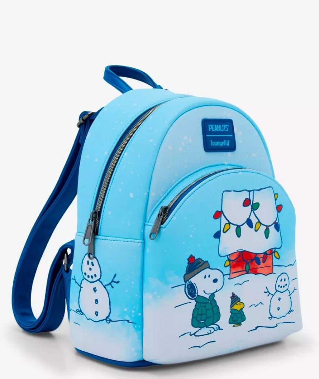 Loungefly Peanuts Snoopy & Woodstock Puffer Jackets Mini Backpack NWT