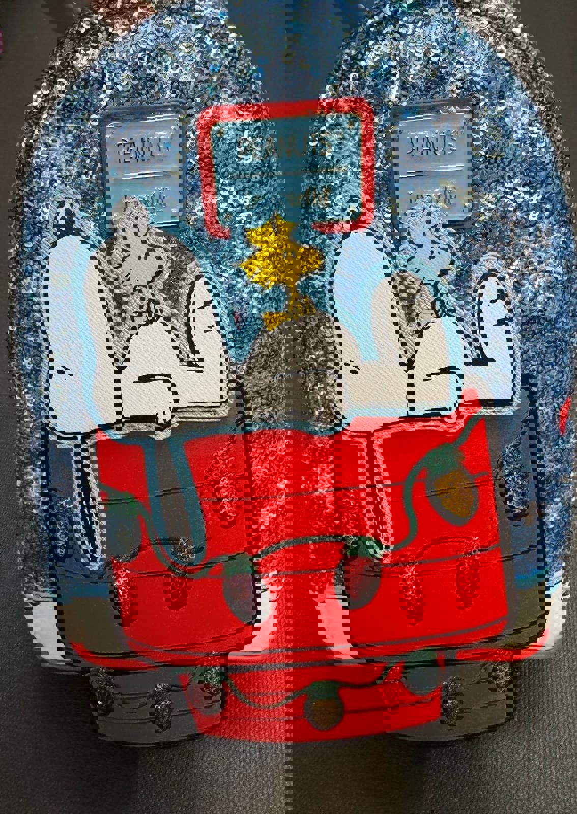 Loungefly Peanuts Snoopy Holiday Sequin Mini Backpack
