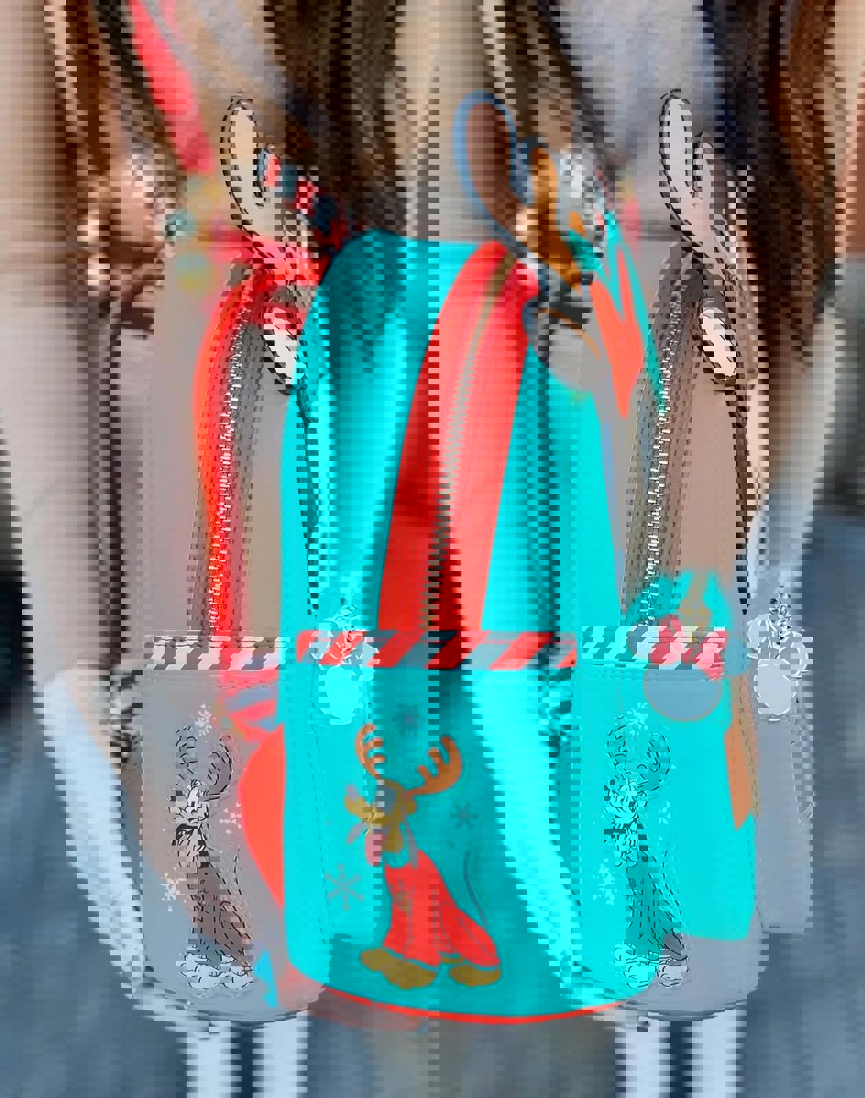 Loungefly Disney Light Up Minnie Mouse Reindeer Cosplay Mini Backpack NWT