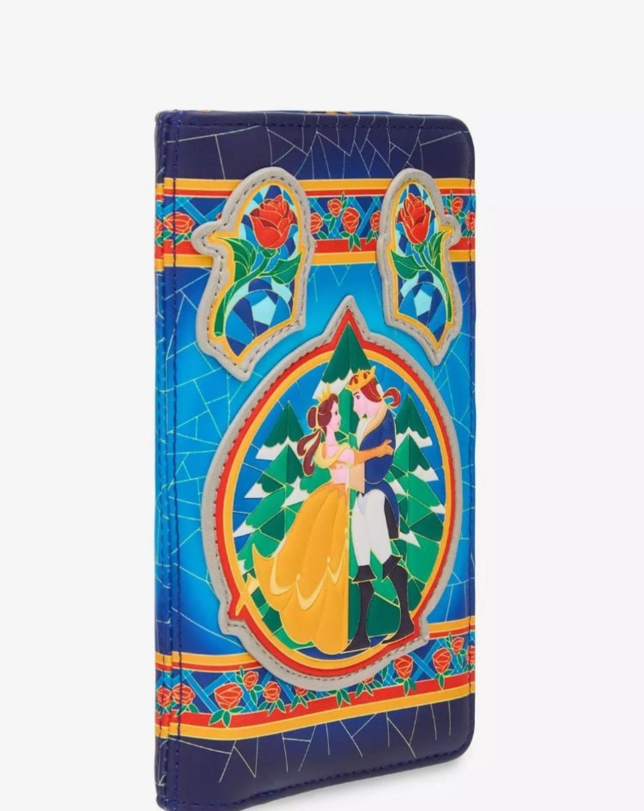 Loungefly Disney Beauty and the Beast Stained Glass Wallet NWT