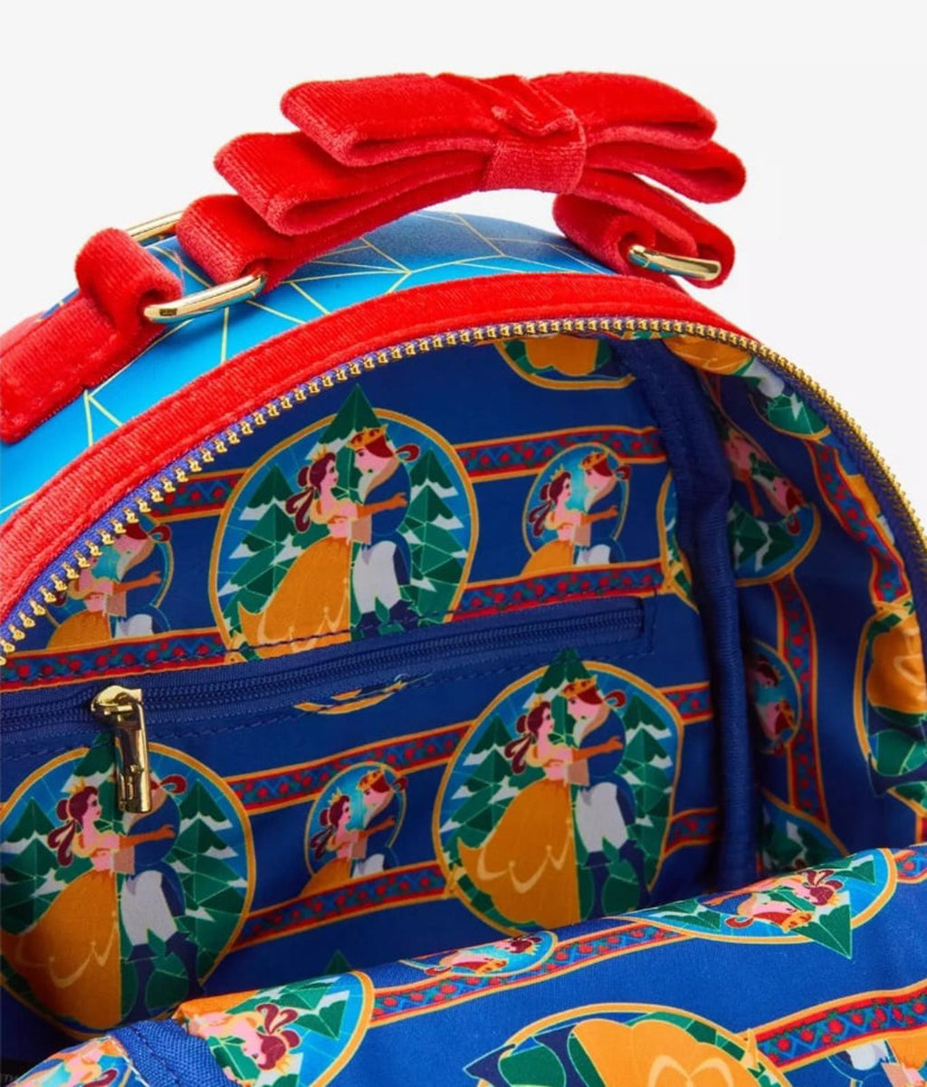 Loungefly Disney Beauty and the Beast Stained Glass Mini Backpack NWT