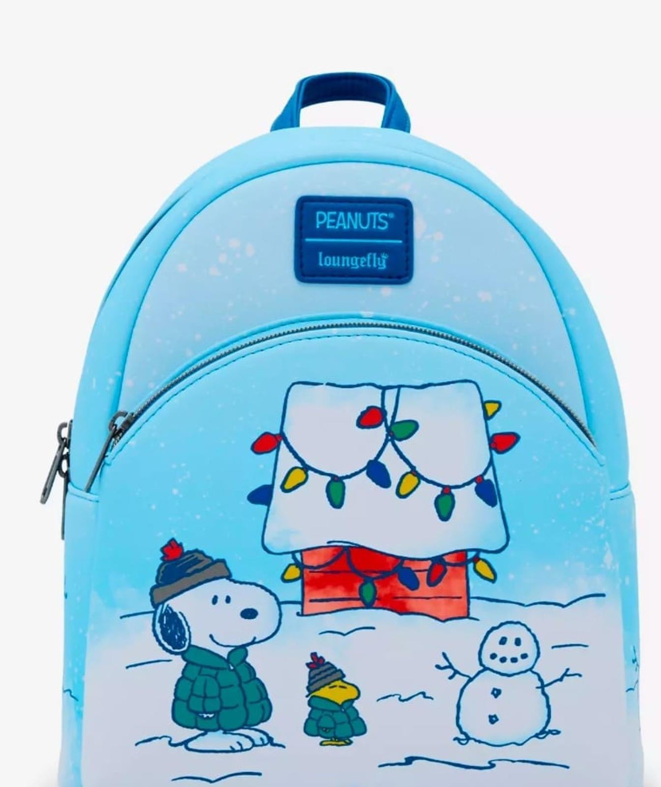 Loungefly Peanuts Snoopy & Woodstock Puffer Jackets Mini Backpack NWT