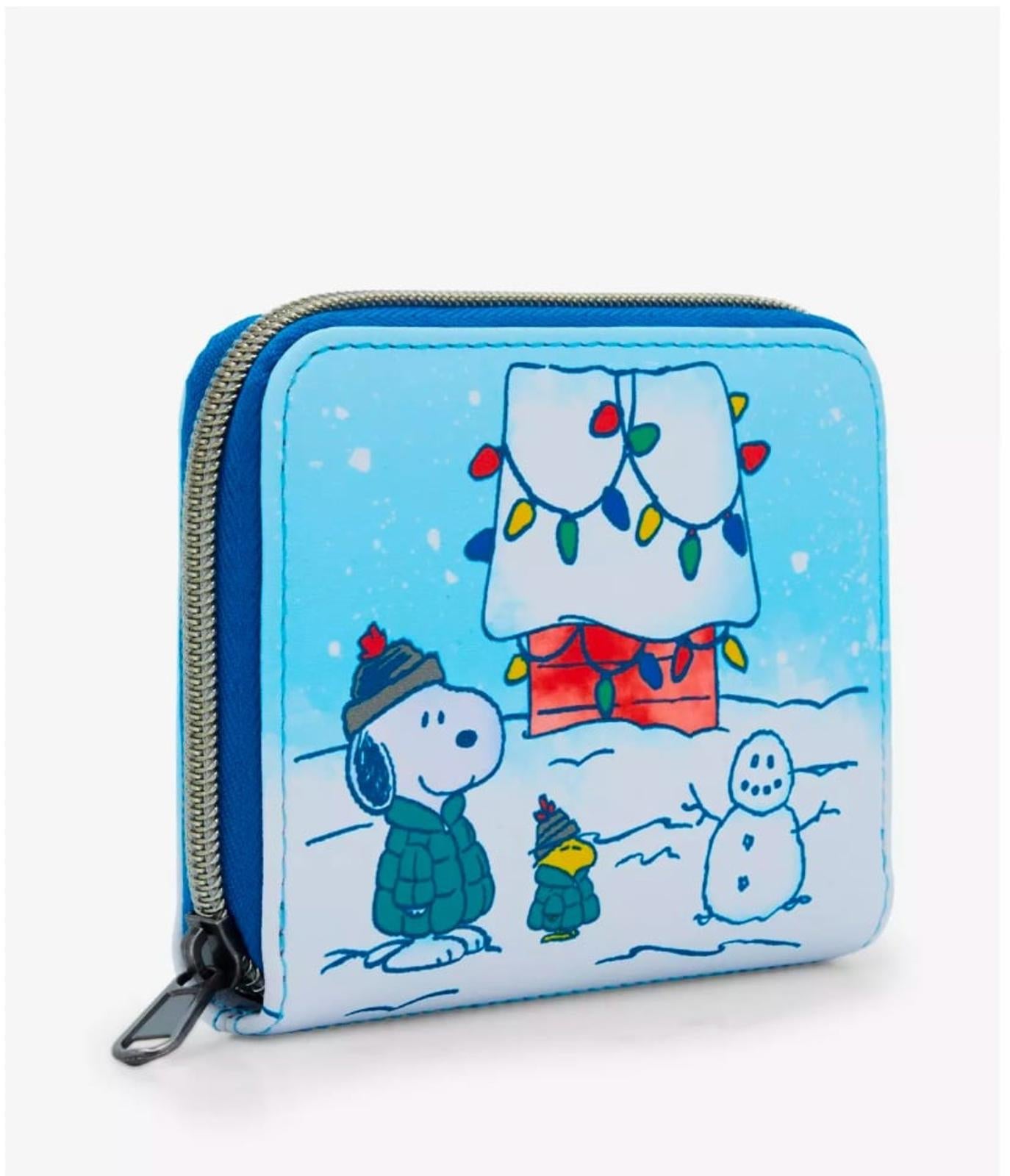 Loungefly Peanuts Snoopy & Woodstock Puffer Jackets Mini Zipper Wallet NWT