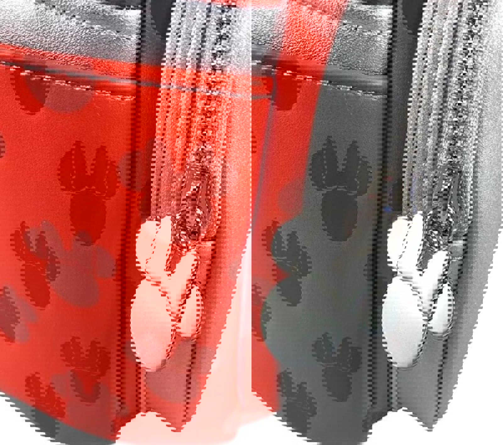 Loungefly Disney Minnie Mouse Red and Silver Mini Backpack NWT