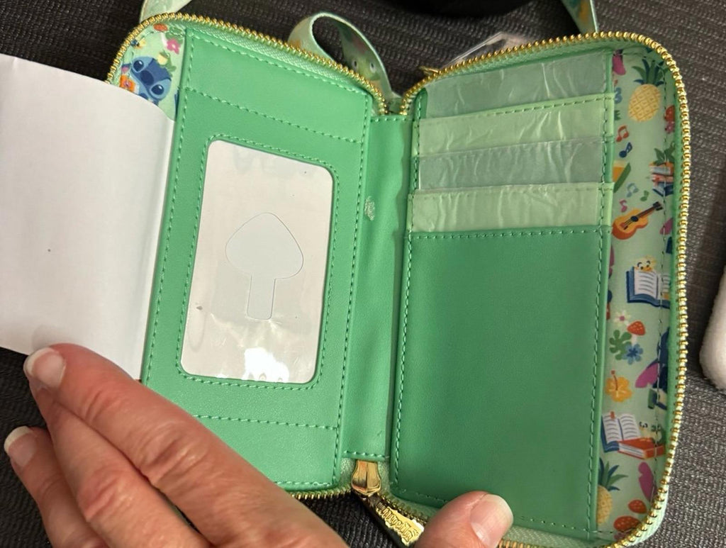 Loungefly Exclusive Stitch Reading Wallet and ID Holder/Lanyard NWT