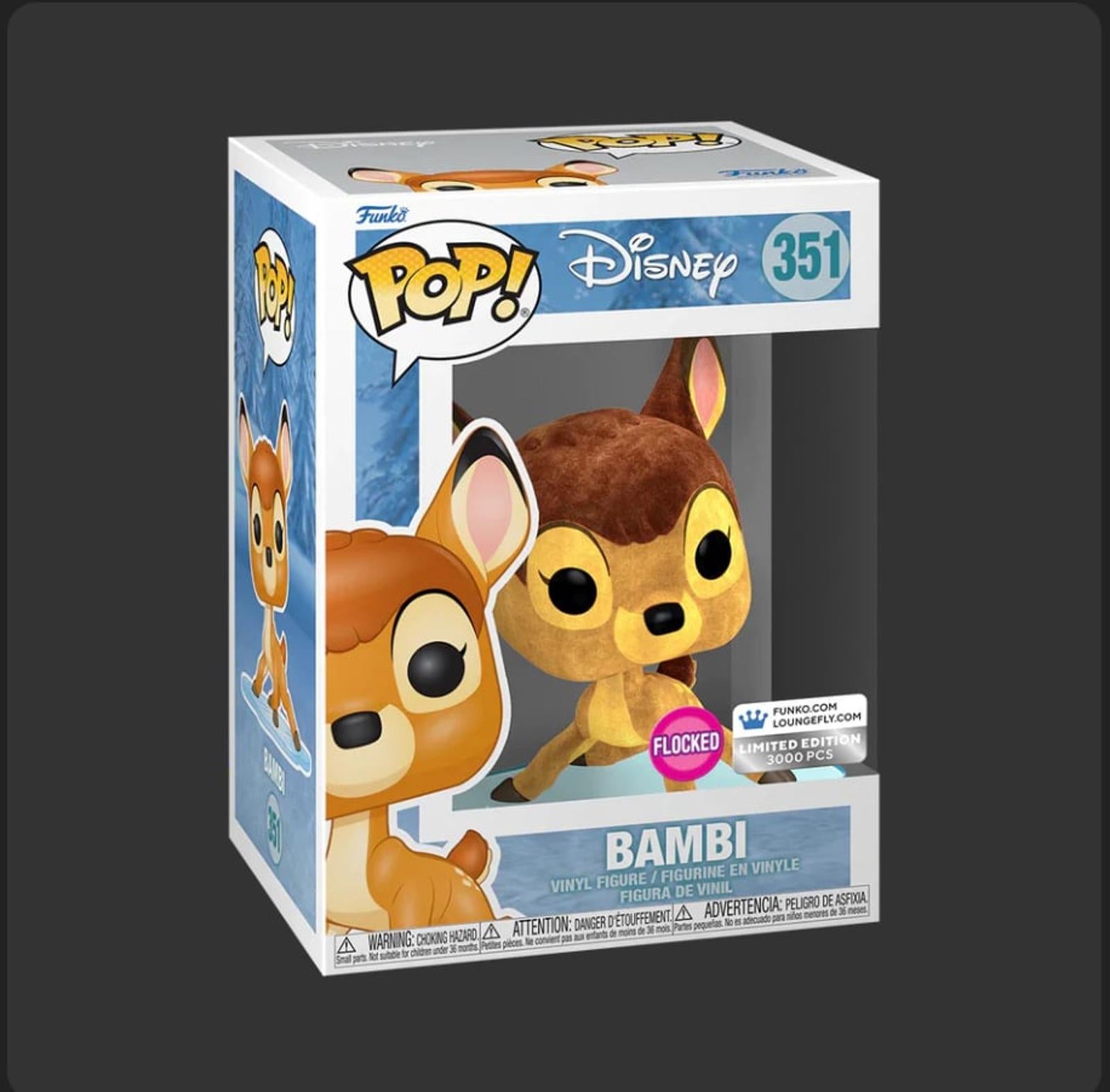 Loungefly Disney Bambi on Ice LE Lenticular Mini Backpack and Pop! Bambi SET NWT