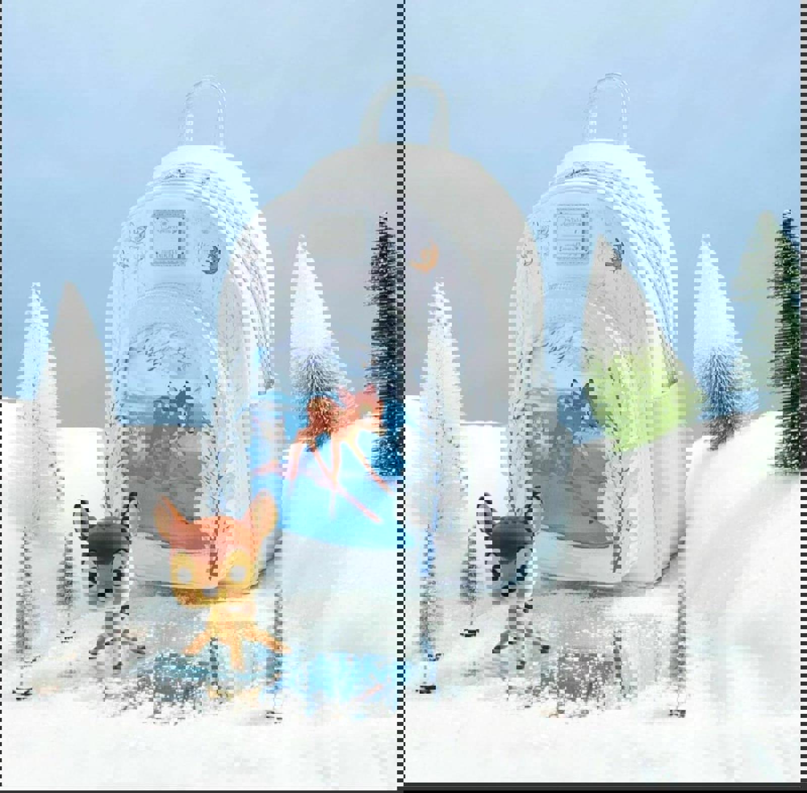 Loungefly Disney Bambi on Ice LE Lenticular Mini Backpack and Pop! Bambi SET NWT