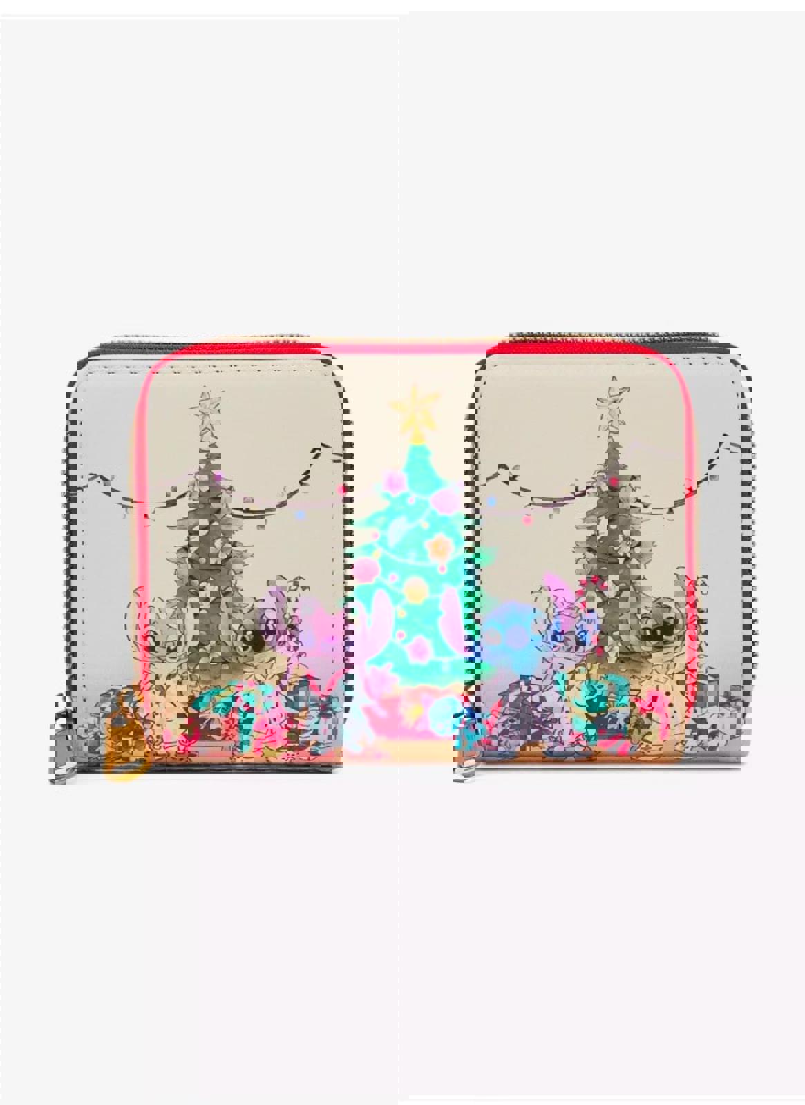 Loungefly Disney Stitch & Angel Holiday Tree Mini Backpack & WALLET SET NWT