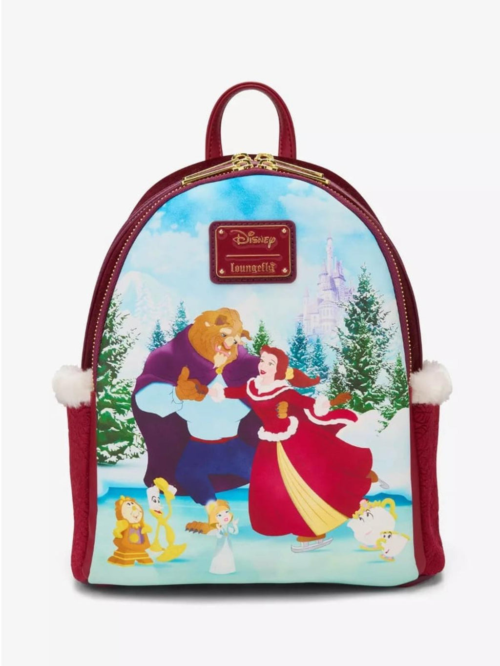 Loungefly Disney Beauty and the Beast Winter Ice Skating Mini Backpack