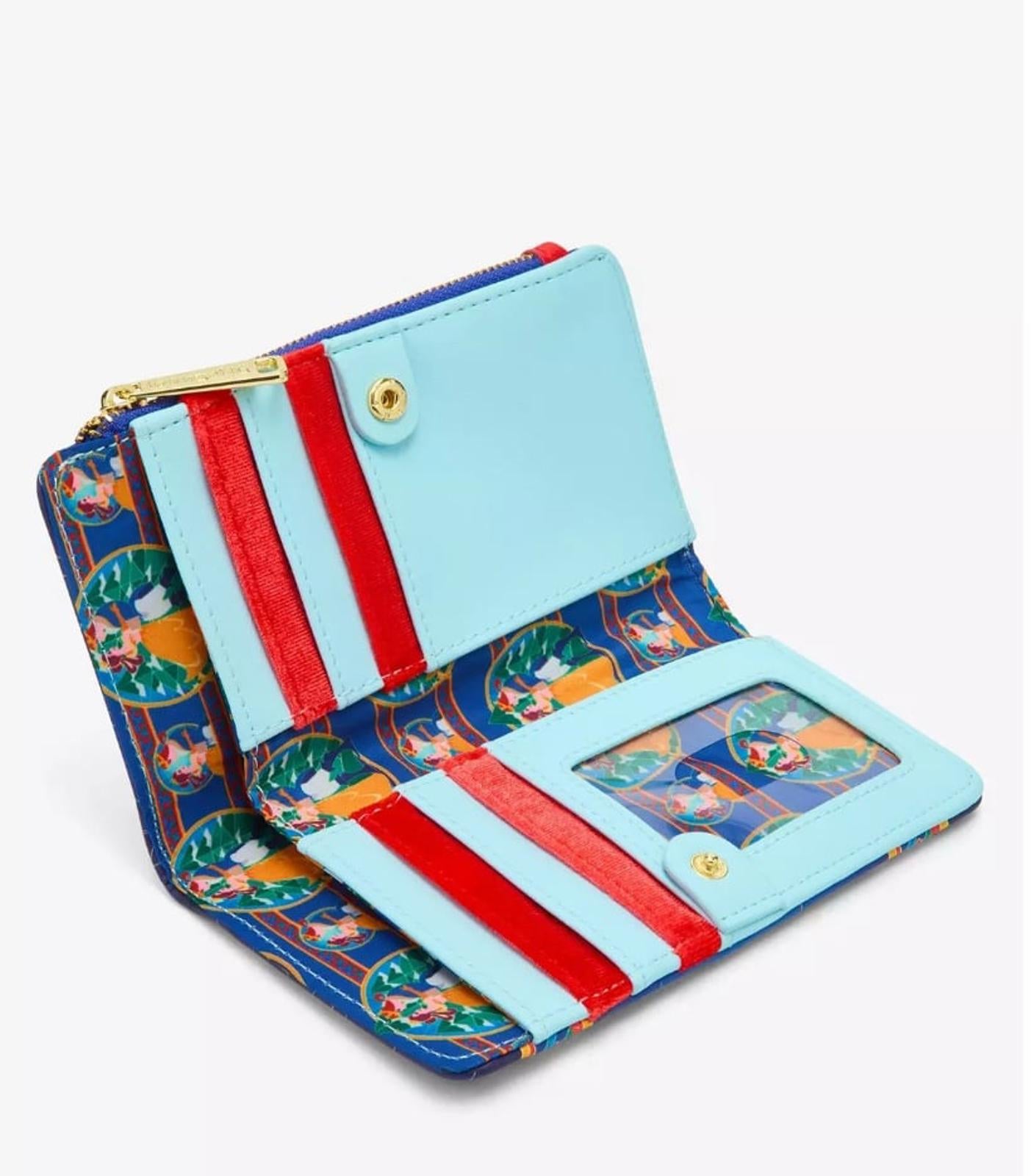 Loungefly Disney Beauty and the Beast Stained Glass Wallet NWT