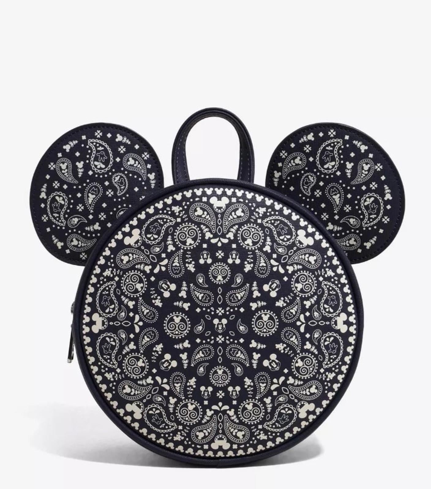 Loungefly Disney Mickey Mouse Patterned Convertible Mini Backpack NWT