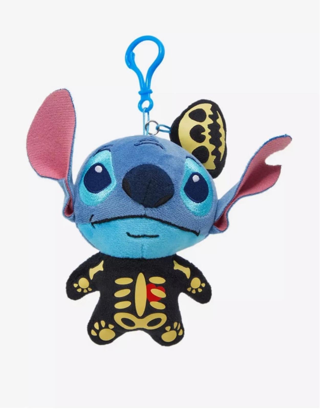 Disney Stitch Skeleton Costume Plush Key Chain NWT