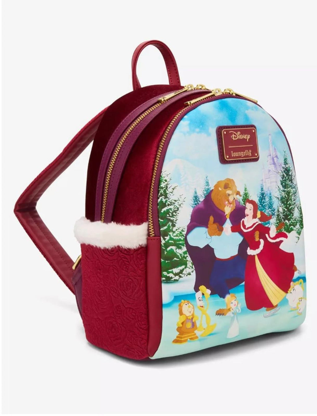 Loungefly Disney Beauty and the Beast Winter Ice Skating Mini Backpack