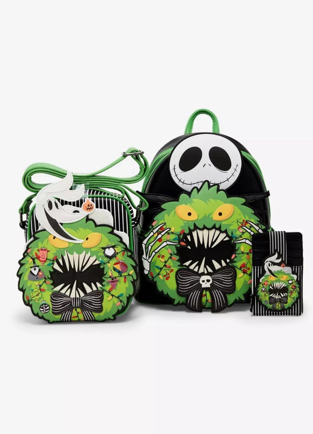 Loungefly Disney NBC Zero Wreath GlTD Cardholder NWT