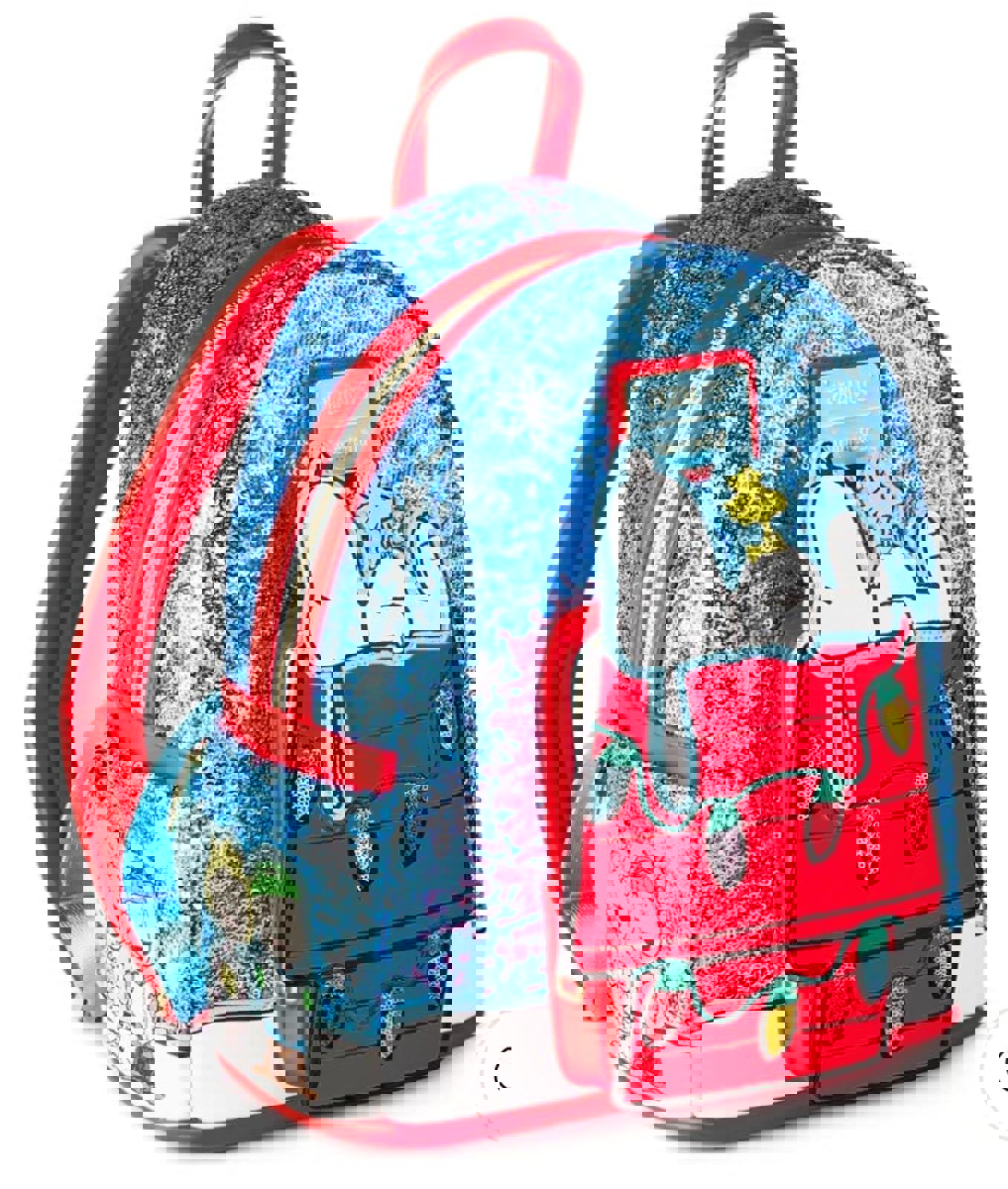 Loungefly Peanuts Snoopy Holiday Sequin Mini Backpack