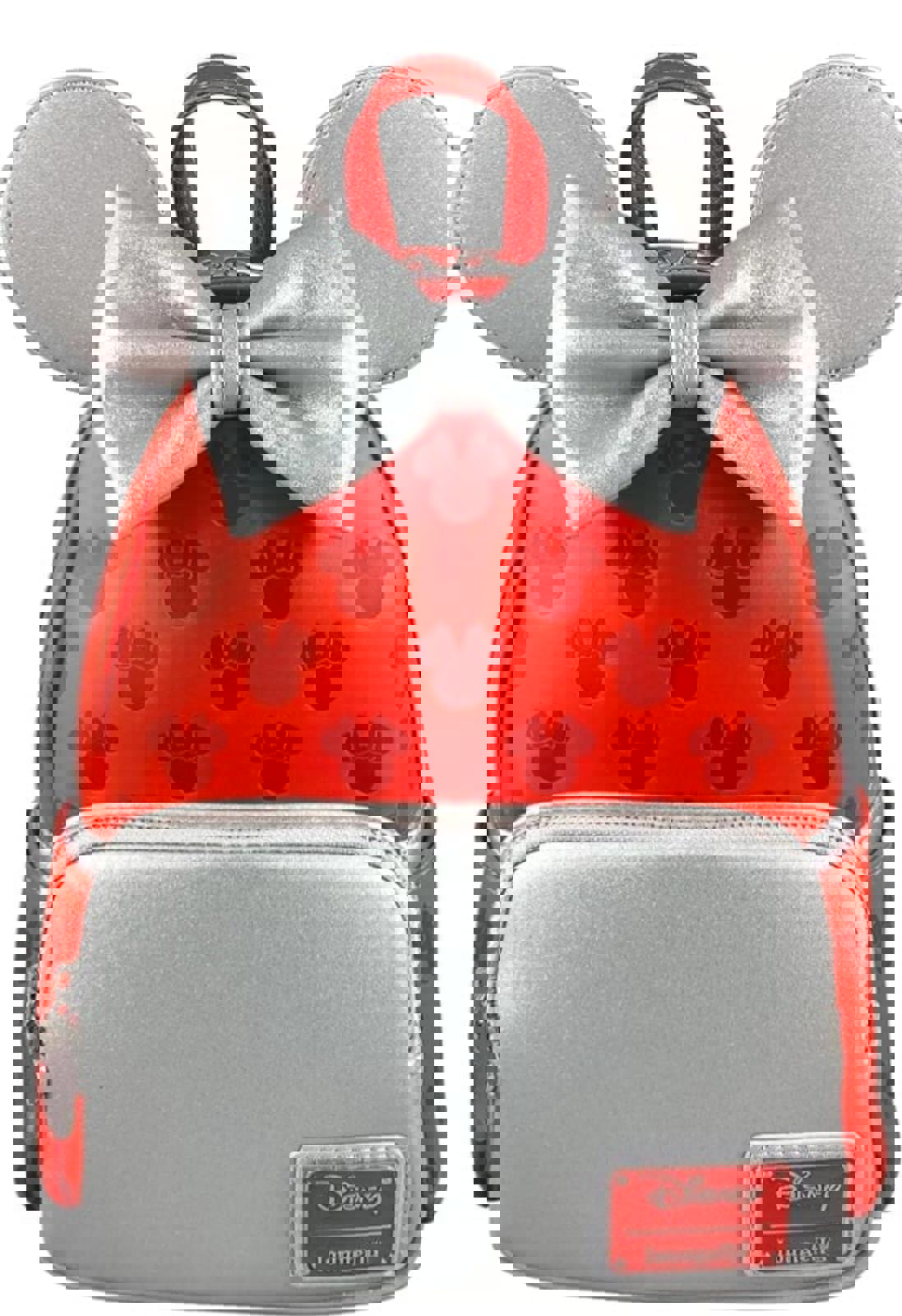 Loungefly Disney Minnie Mouse Red and Silver Mini Backpack NWT