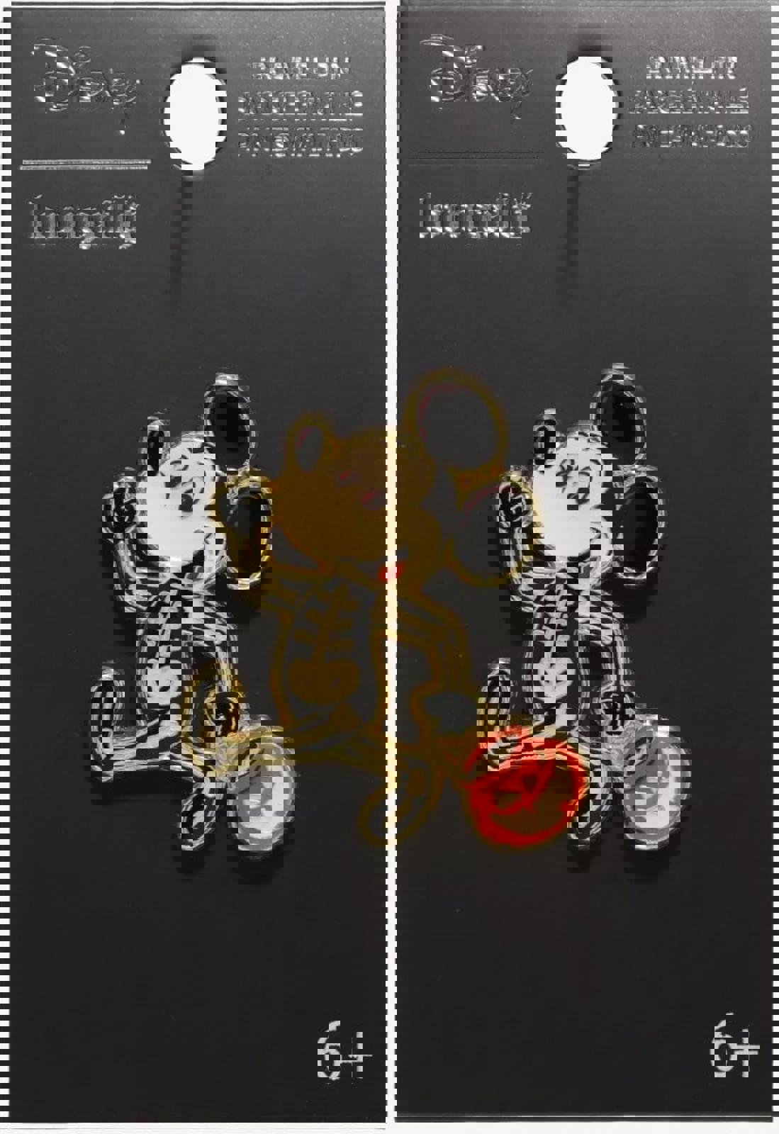 Loungefly Disney Mickey Mouse Skeleton Trick or Treat Enamel Pin NEW