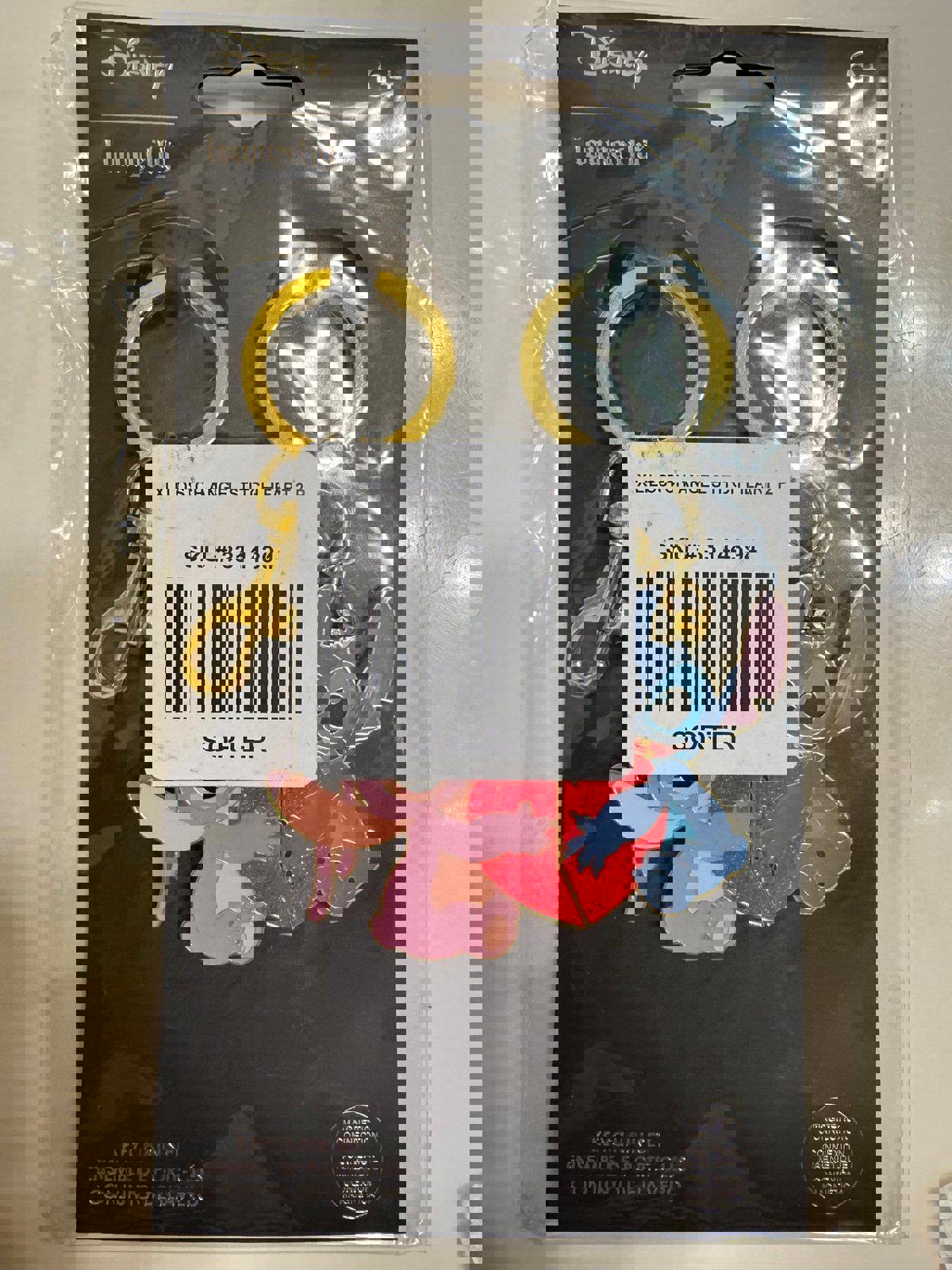 Loungefly Disney Lilo & Stitch Angel & Stitch Heart Magnetic Keychain Set NWT