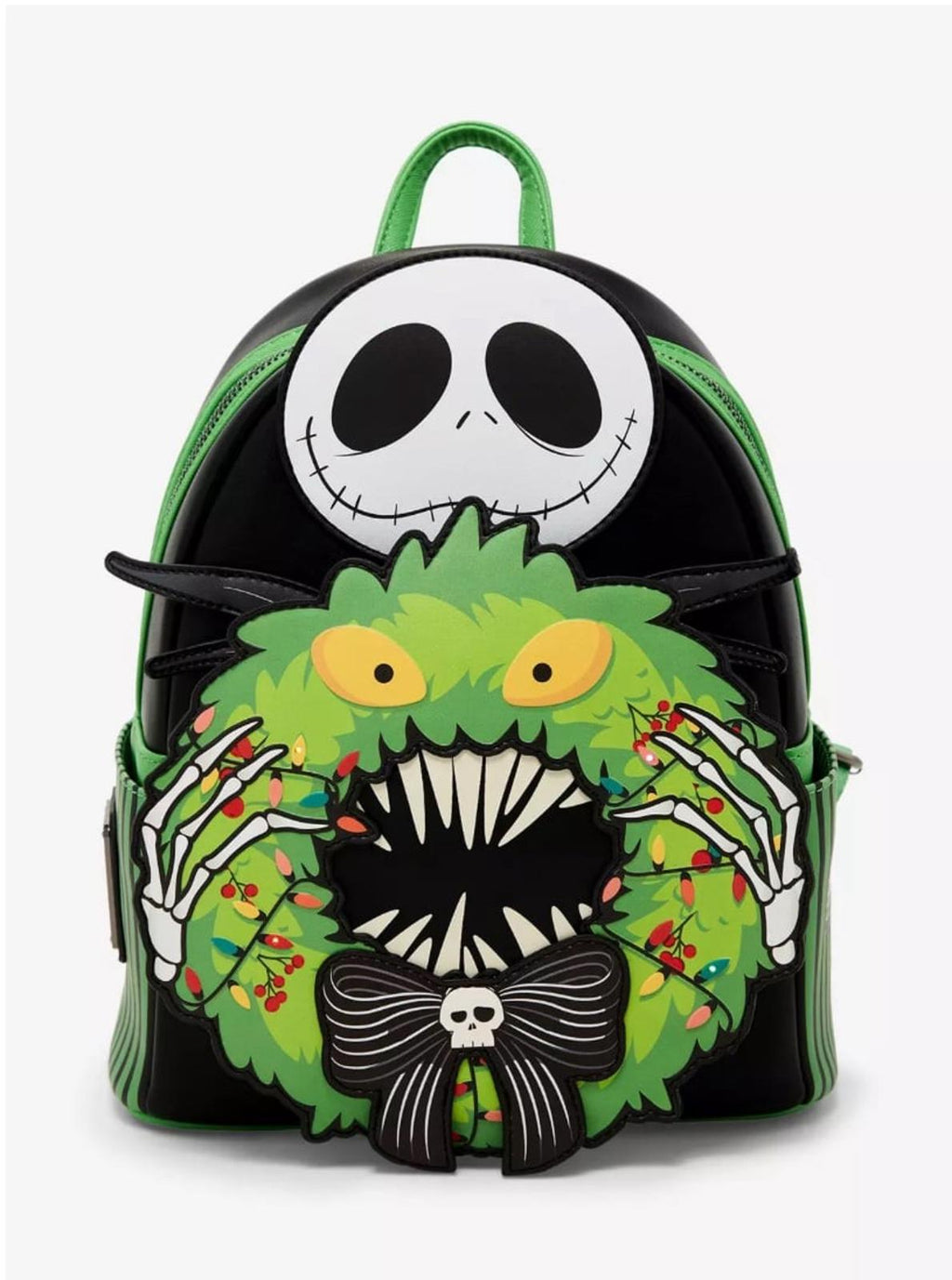 Loungefly Disney NBC Jack Skellington Wreath GITD Light Up Backpack NWT!