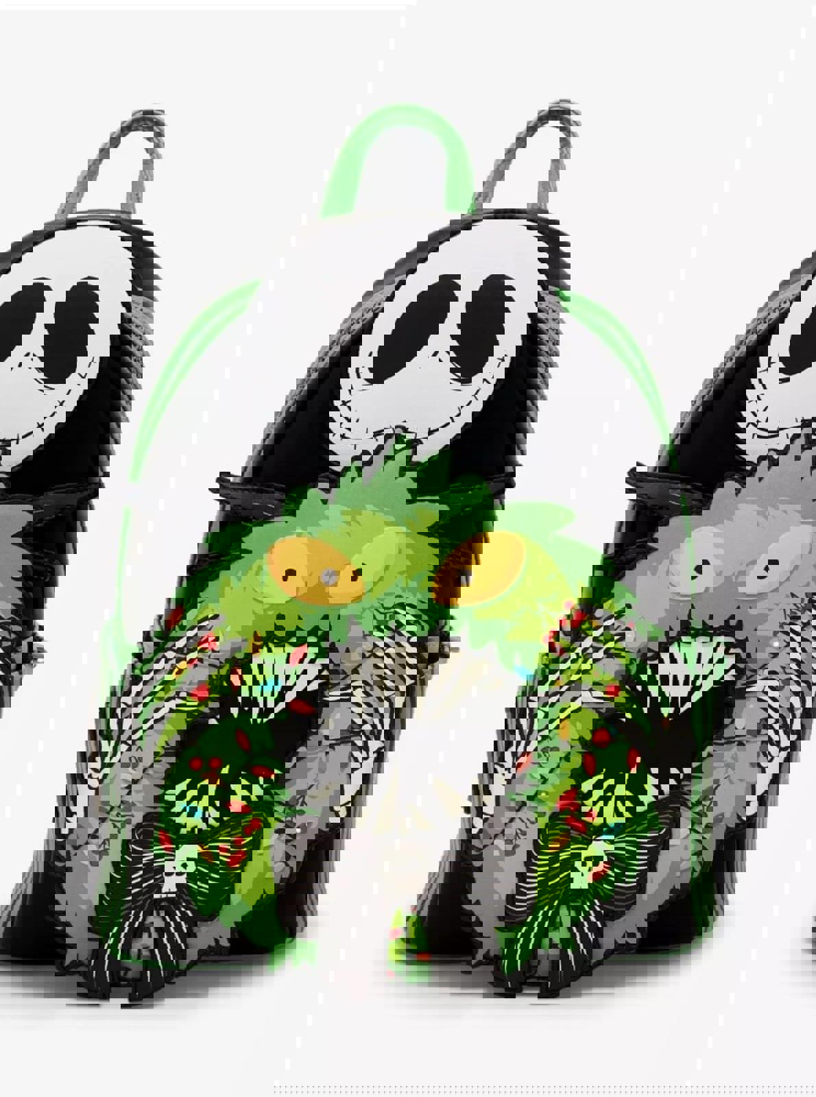 Loungefly Disney NBC Jack Skellington Wreath GITD Light Up Backpack NWT!