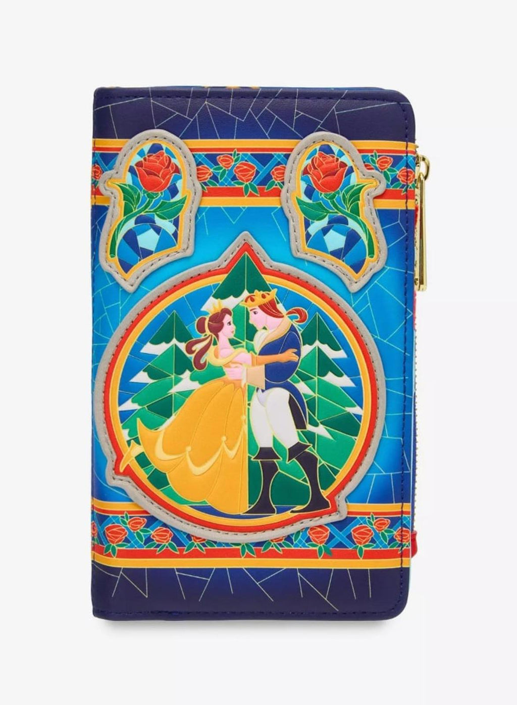 Loungefly Disney Beauty and the Beast Stained Glass Wallet NWT