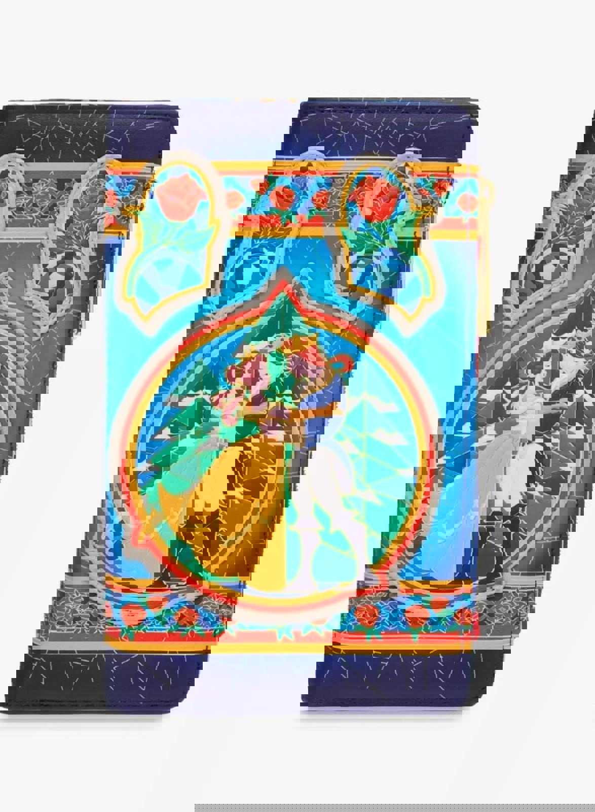 Loungefly Disney Beauty and the Beast Stained Glass Wallet NWT