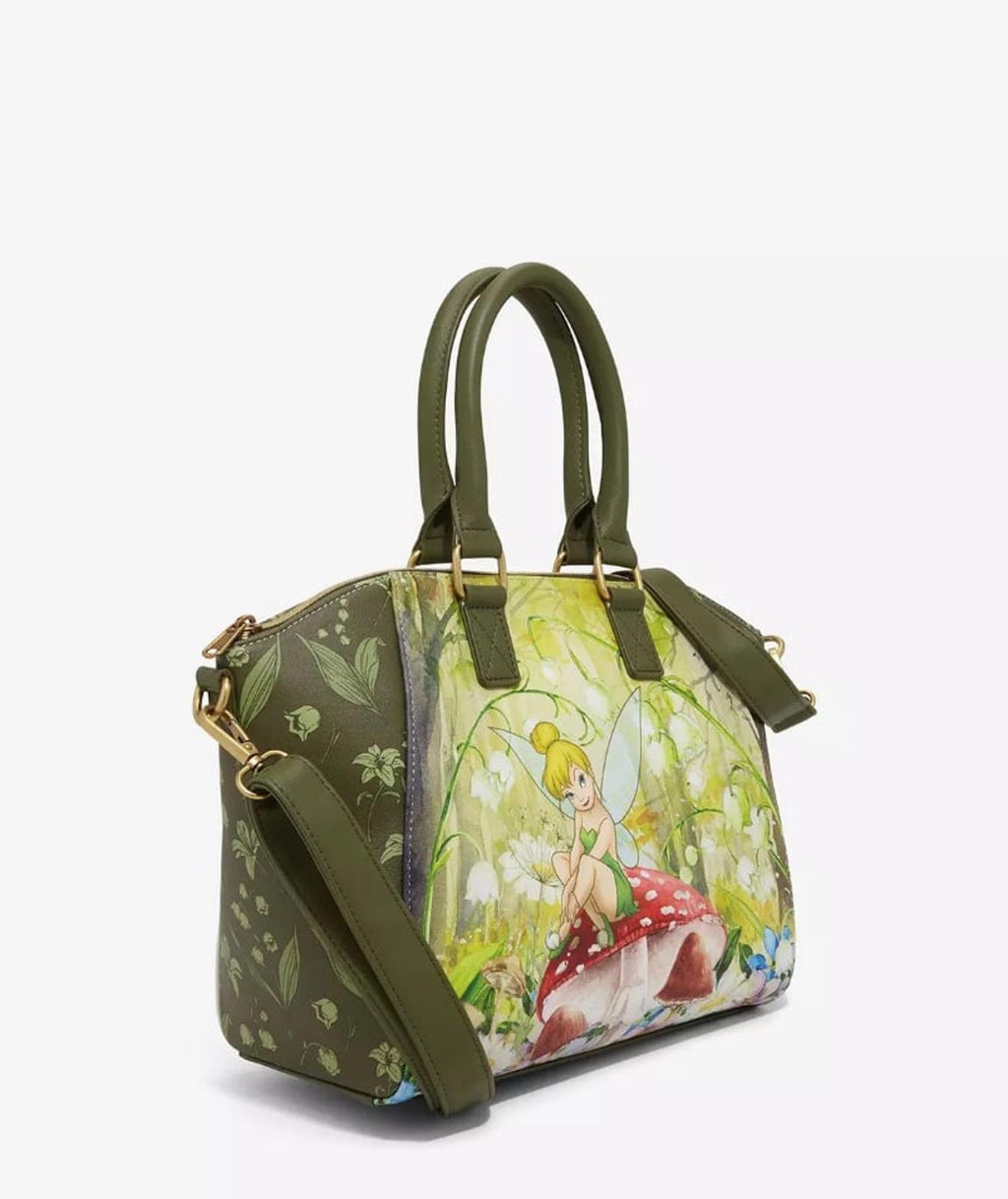 Loungefly Disney Peter Pan Tinker Bell Mushroom Satchel Bag