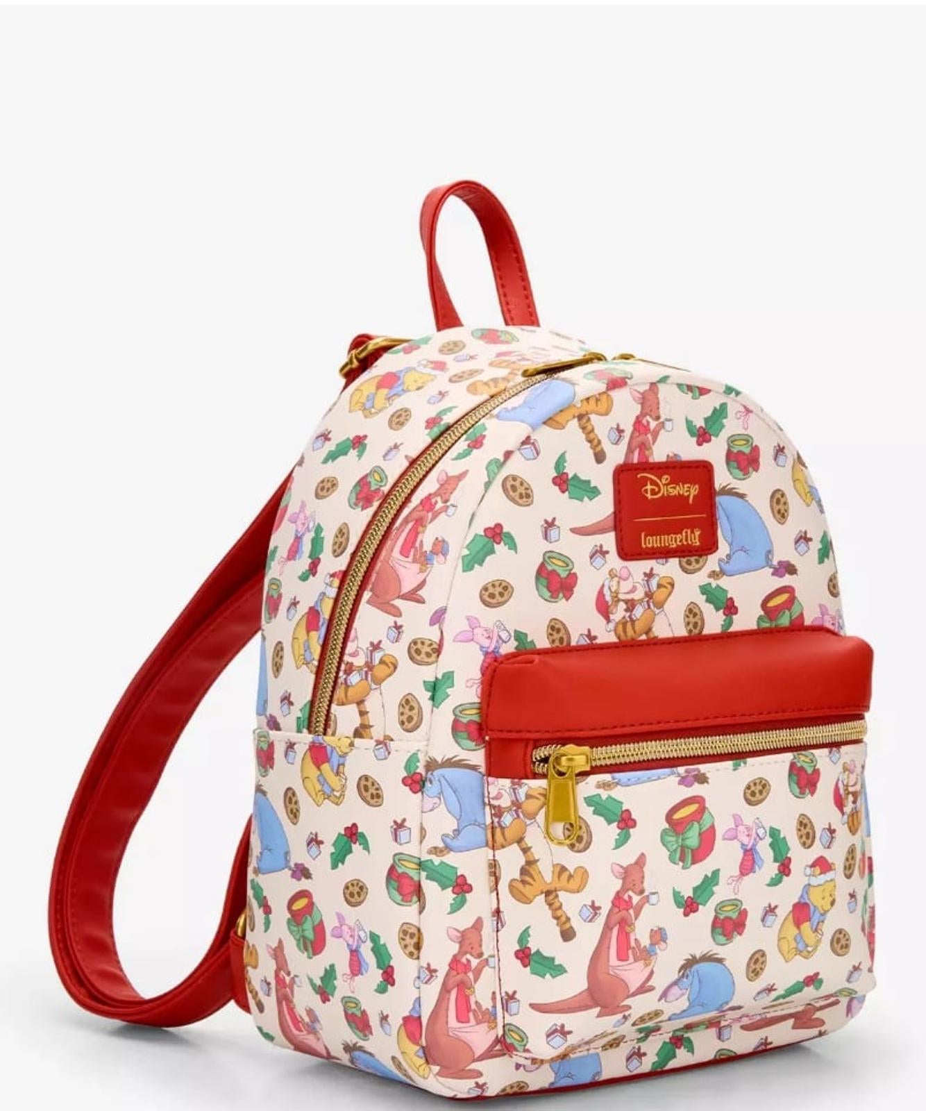 Loungefly Disney Winnie The Pooh Milk & Cookies Holiday Mini Backpack NWT