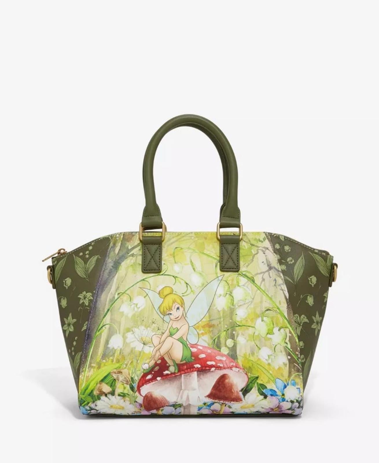Loungefly Disney Peter Pan Tinker Bell Mushroom Satchel Bag