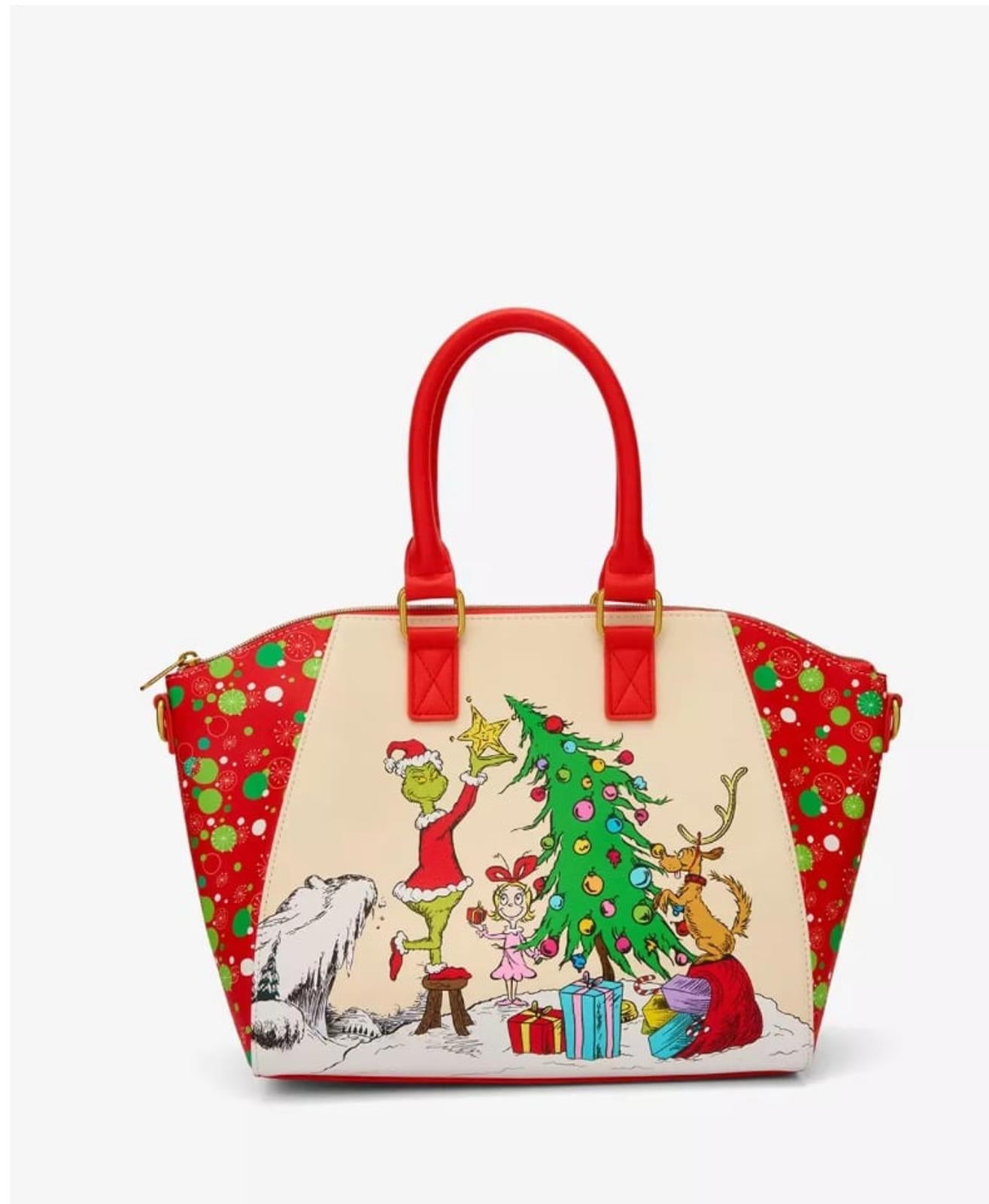 Loungefly Dr. Seuss How The Grinch Stole Christmas! Trio Tree Satchel Bag