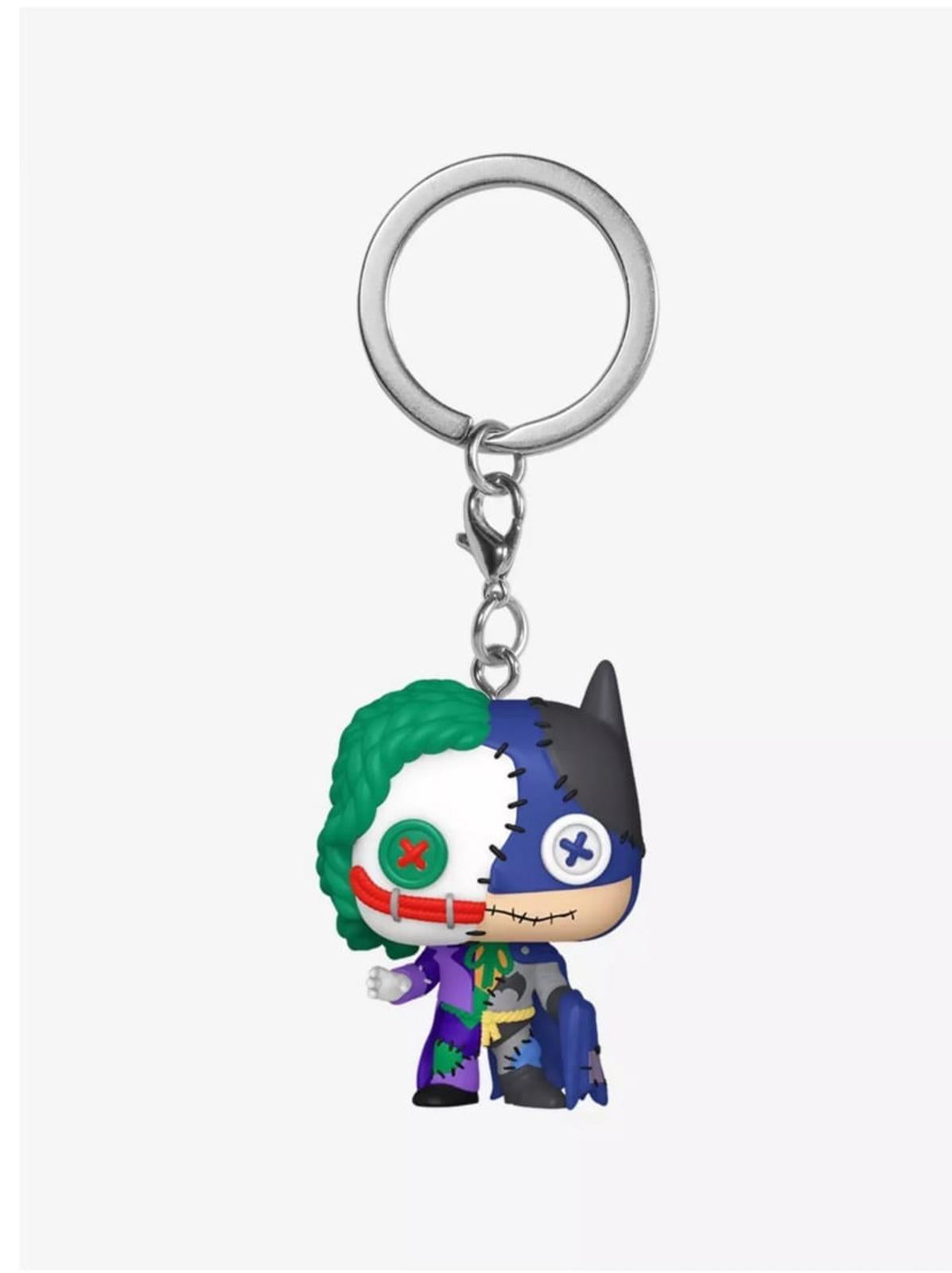 Funko Pocket Pop! DC Comics Batman & The Joker Patchwork Vinyl Keychain NWT