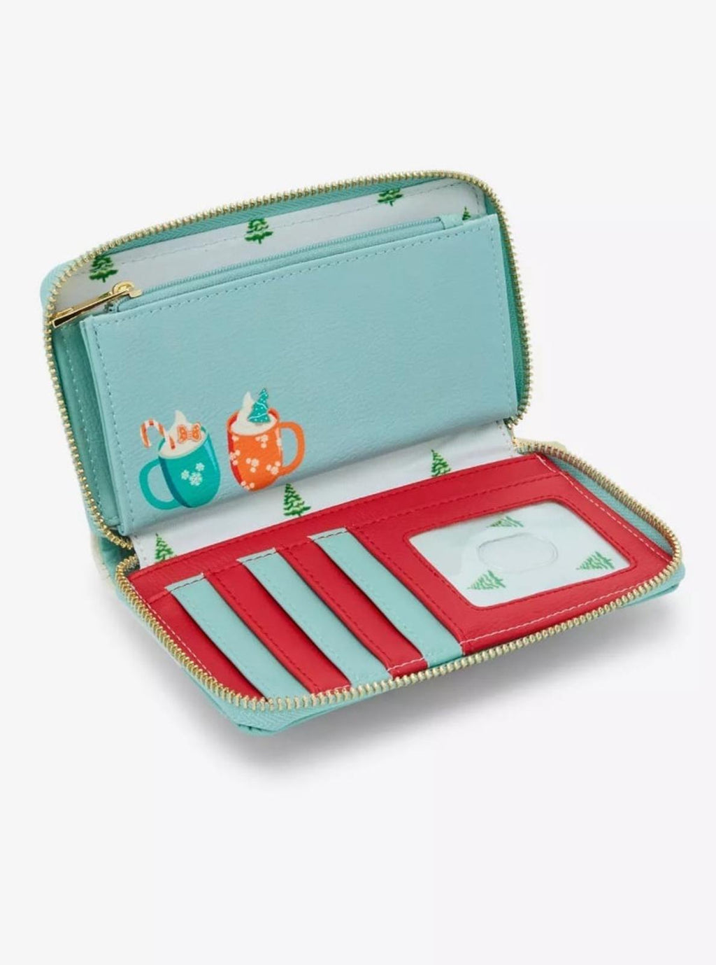 Our Universe Disney Mickey Mouse & Friends Skiing Zip Wallet with Cardholder NWT