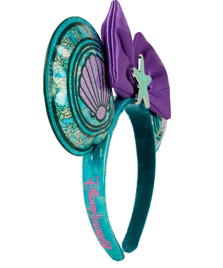 Loungefly Little Mermaid Ariel Ears Disney Princess Stained Glass Collection