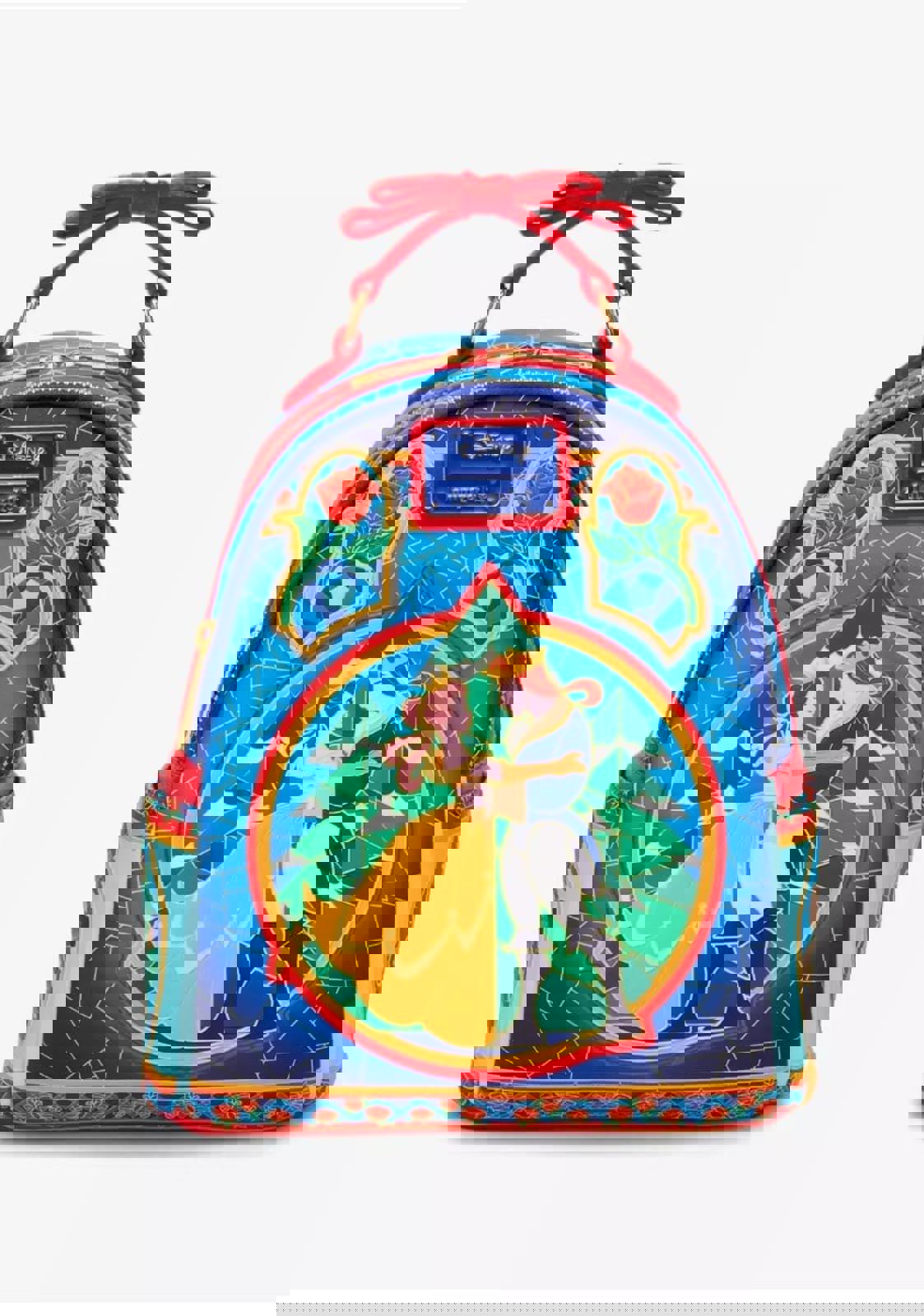 Loungefly Disney Beauty and the Beast Stained Glass Mini Backpack NWT